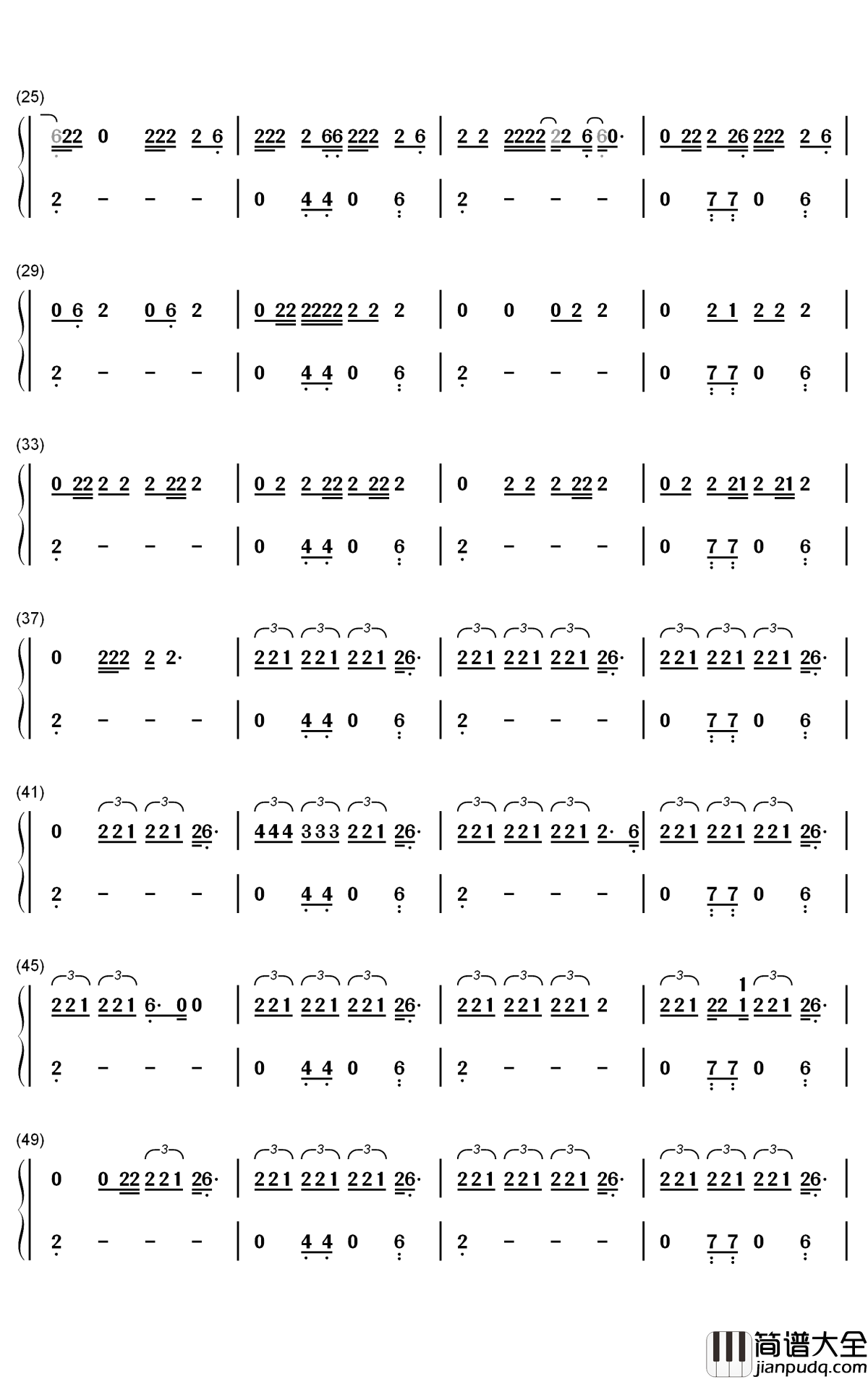 Whats_Poppin钢琴简谱_数字双手_Jack_Harlow