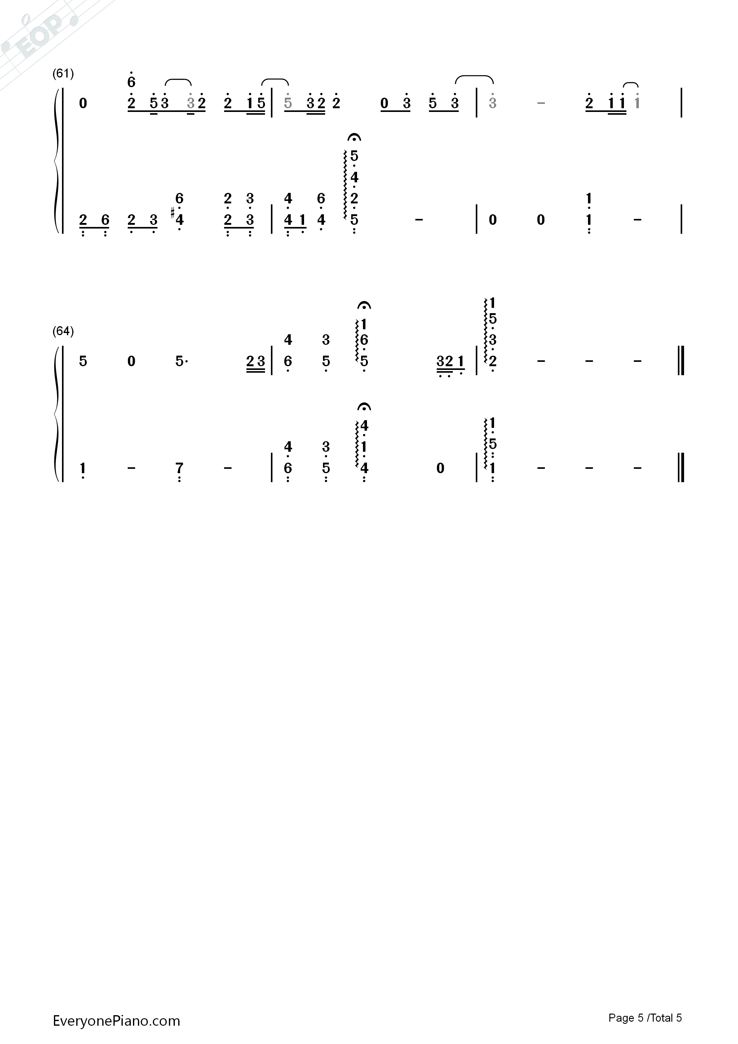 You_Are_My_Everything钢琴简谱_Gummy演唱