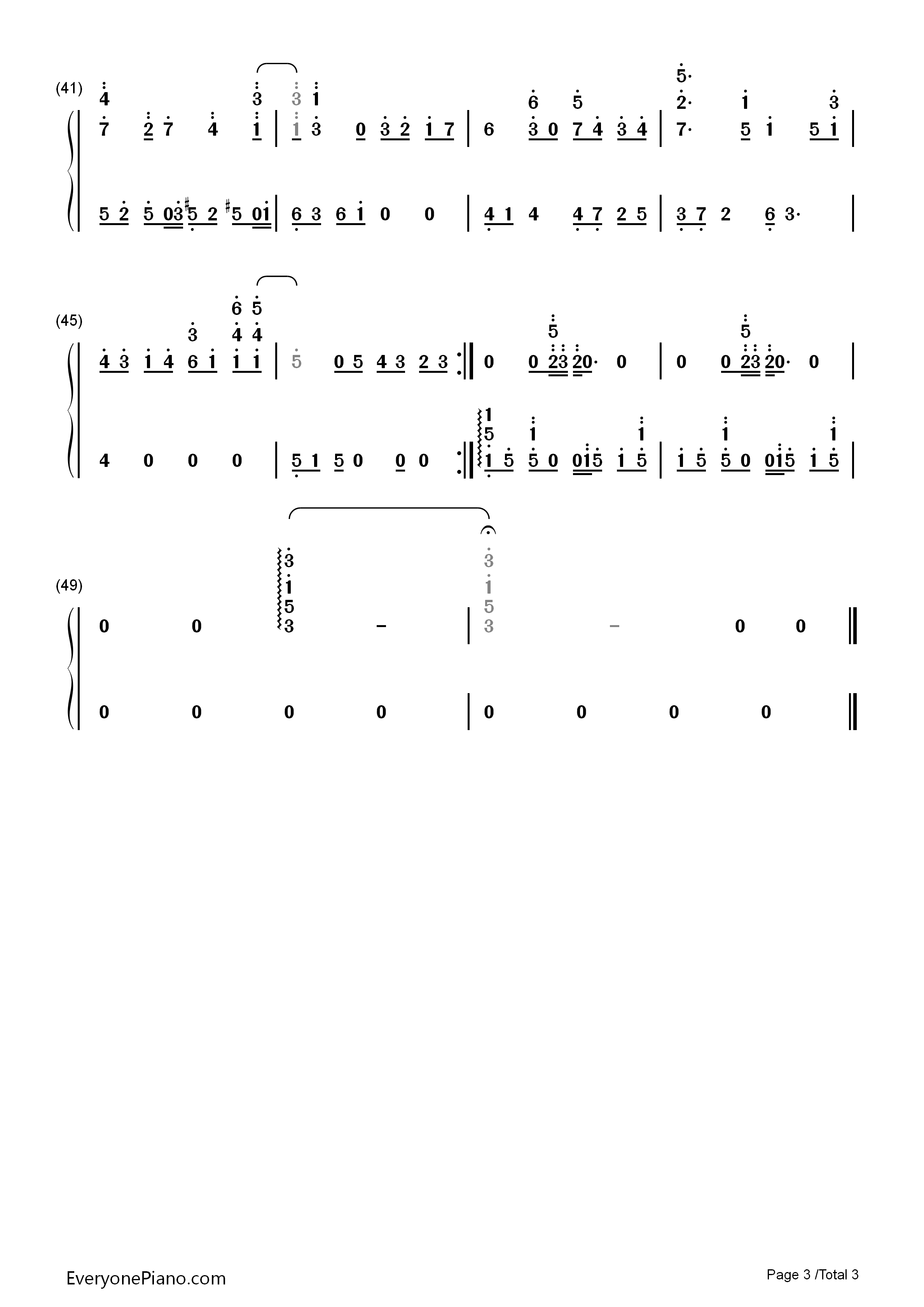 龙猫主题曲钢琴简谱_久石让_宫崎骏演唱