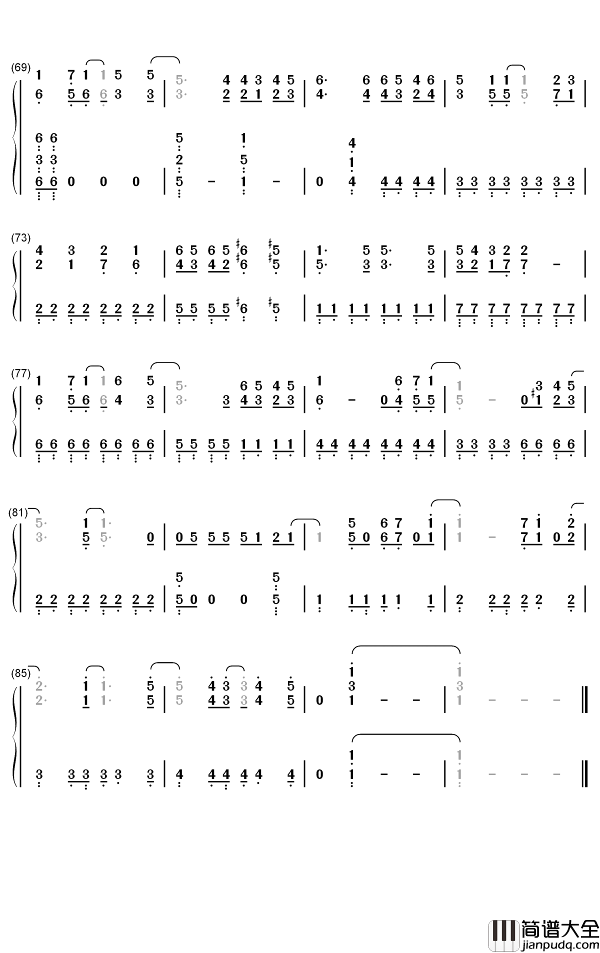 Ready钢琴简谱_数字双手_765PRO_Allstars