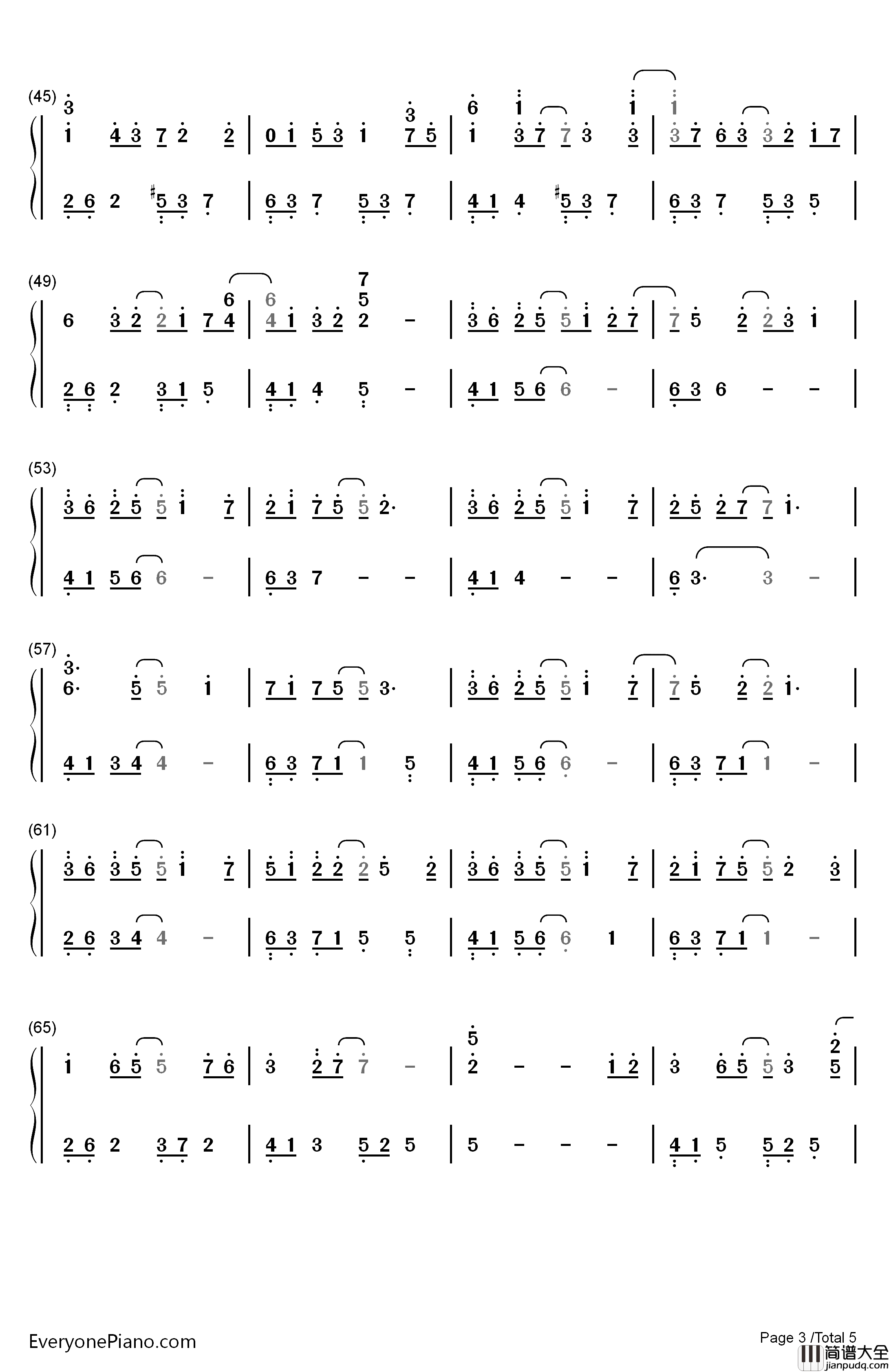 Engage_Ring钢琴简谱_数字双手_DJ_Okawari_Emily_Styler