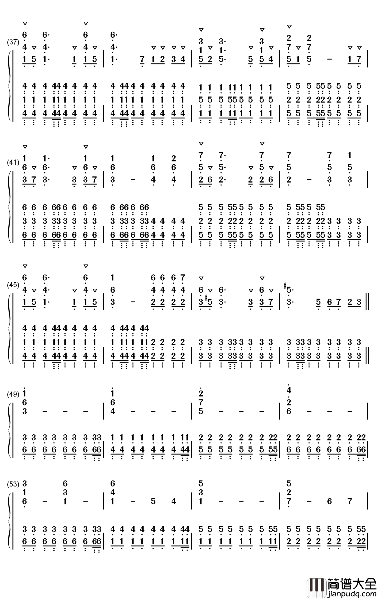 Never_Back_Down钢琴简谱_数字双手_Two_Steps_From_Hell