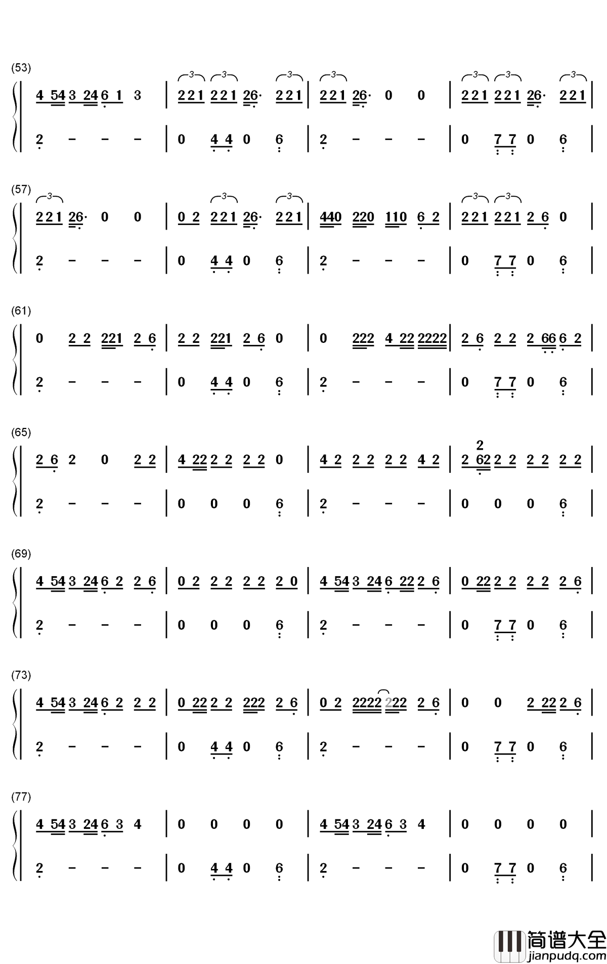 Whats_Poppin钢琴简谱_数字双手_Jack_Harlow