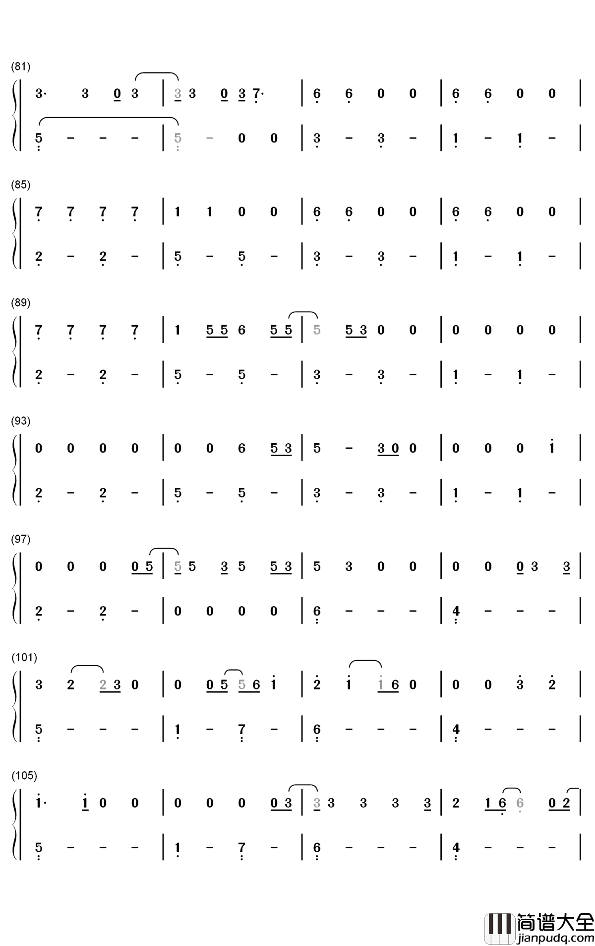 Underdog钢琴简谱_数字双手_Alicia_Keys