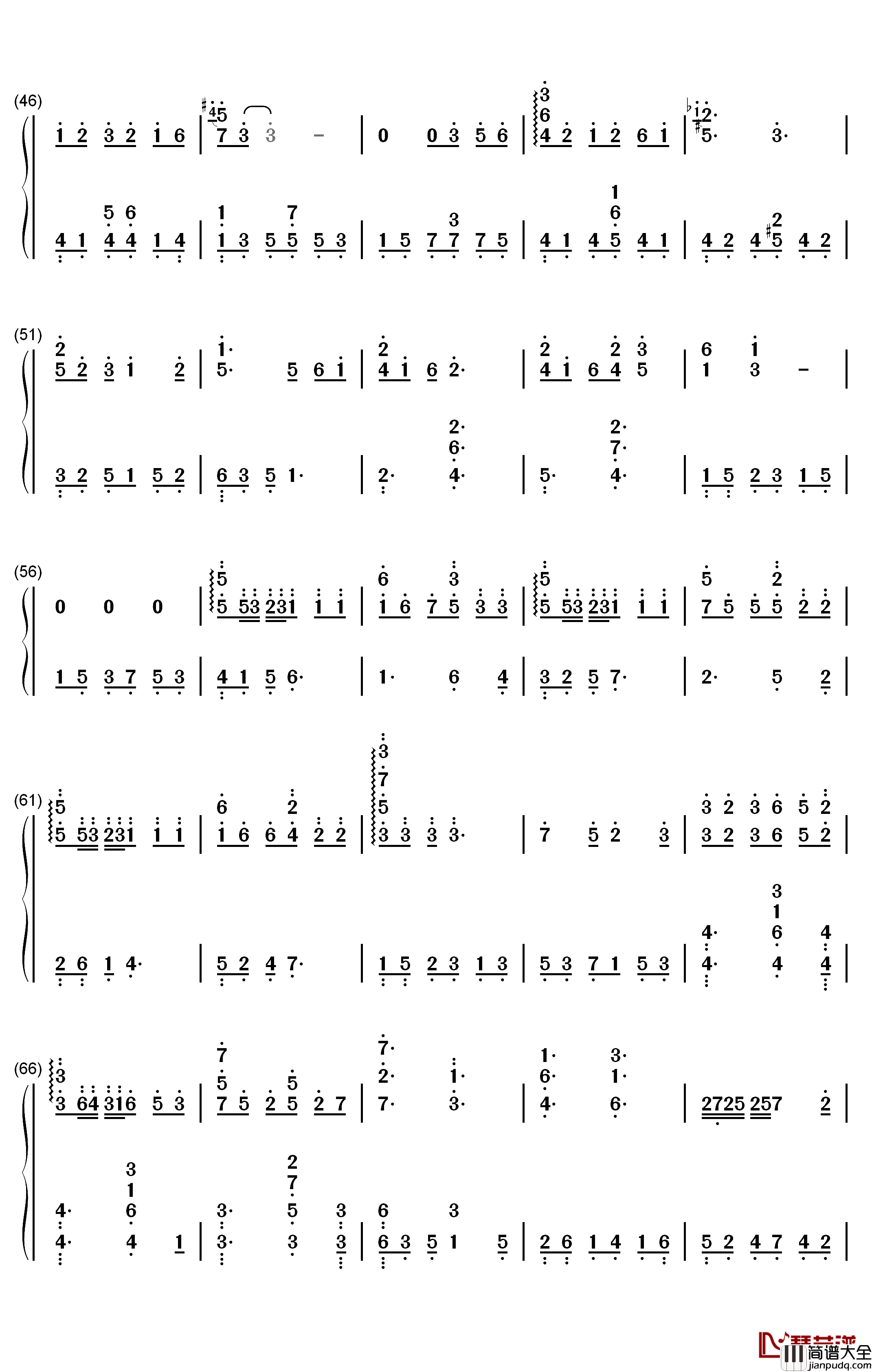 月球钢琴简谱_数字双手_银临