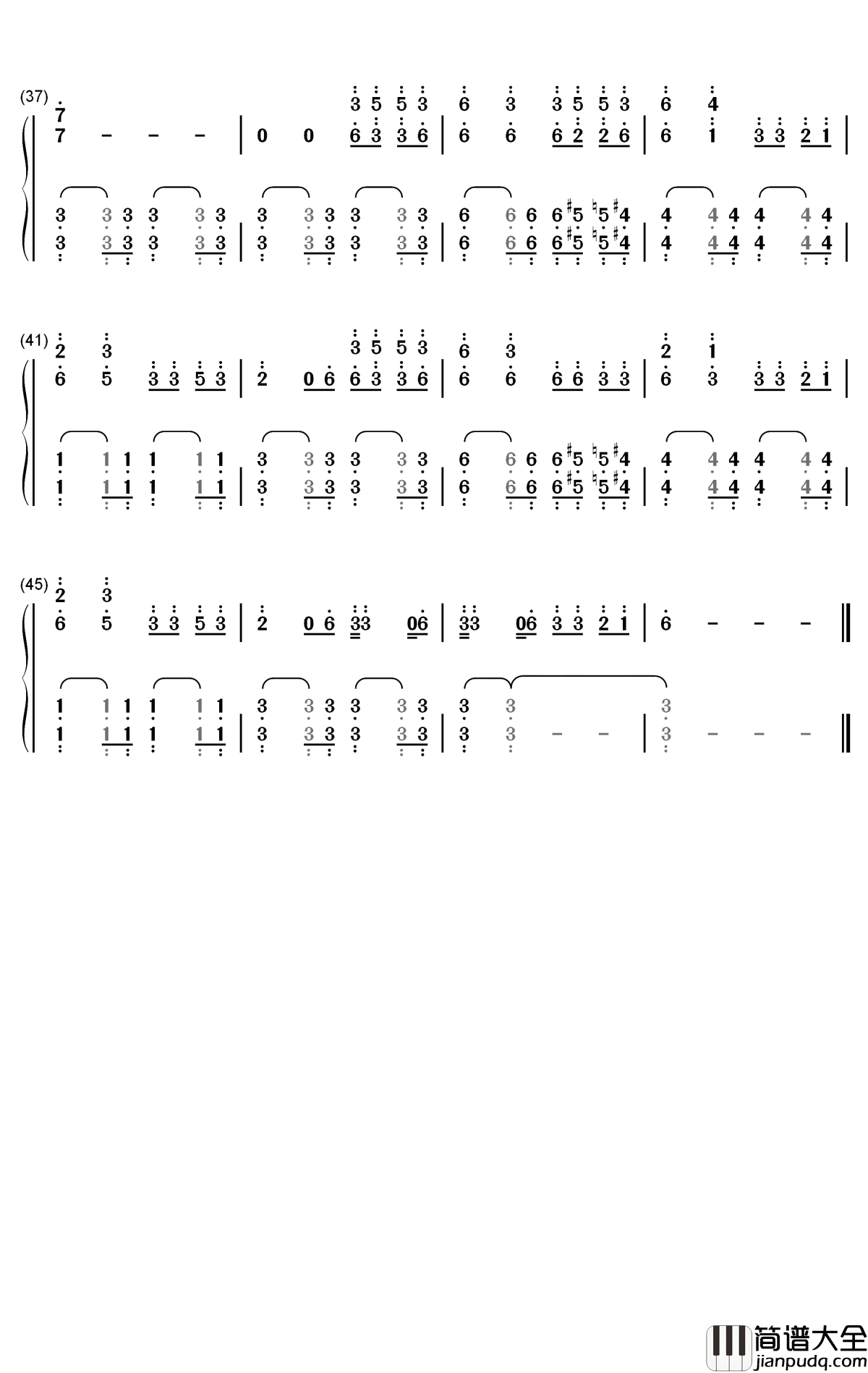 Ready_to_Let_Go钢琴简谱_数字双手_Cage_the_Elephant