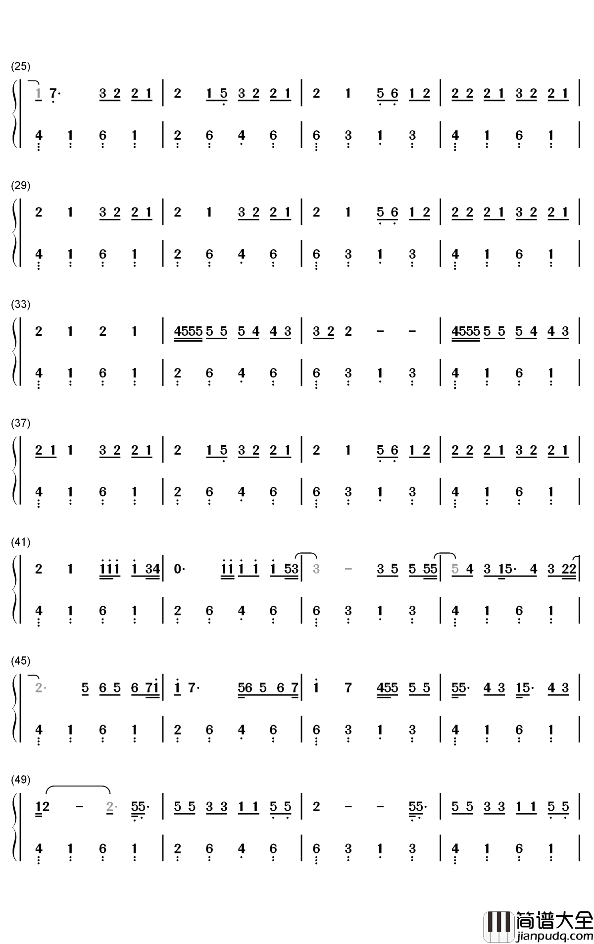 Old_Me钢琴简谱_5_Seconds_of_Summer歌曲_数字双手曲谱