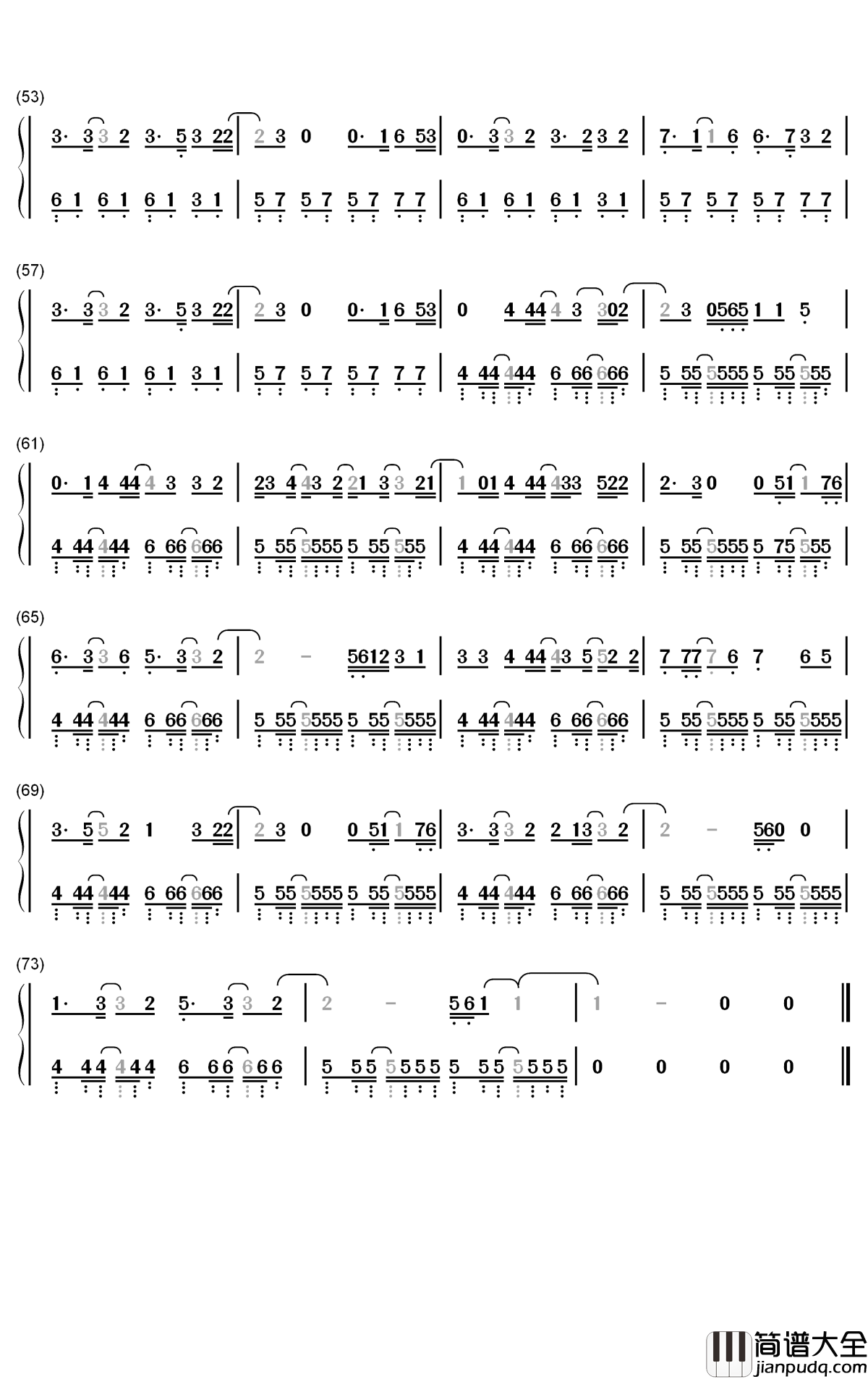 Break_Up_Song钢琴简谱_数字双手_Little_Mix