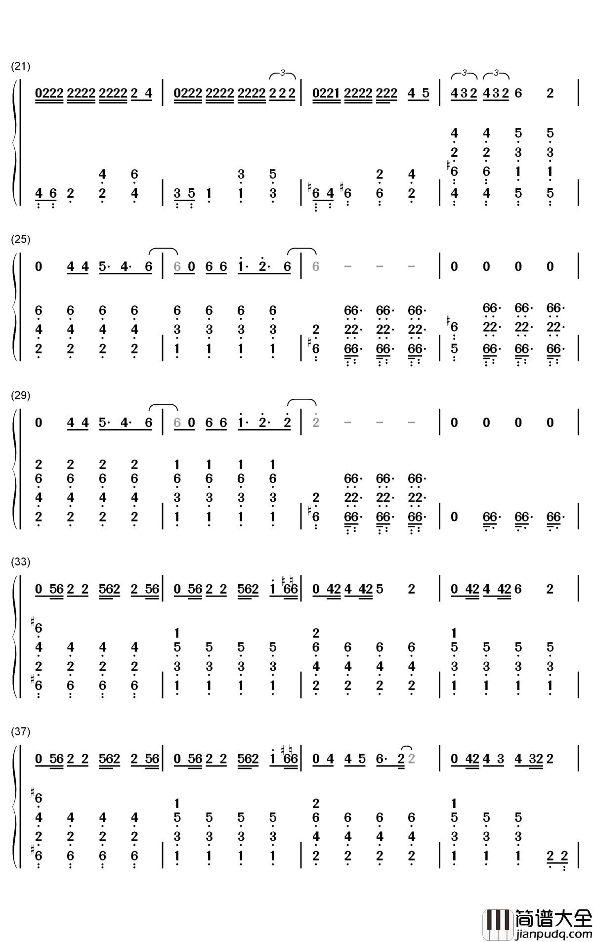 Never_Surrender钢琴简谱_数字双手_R1SE