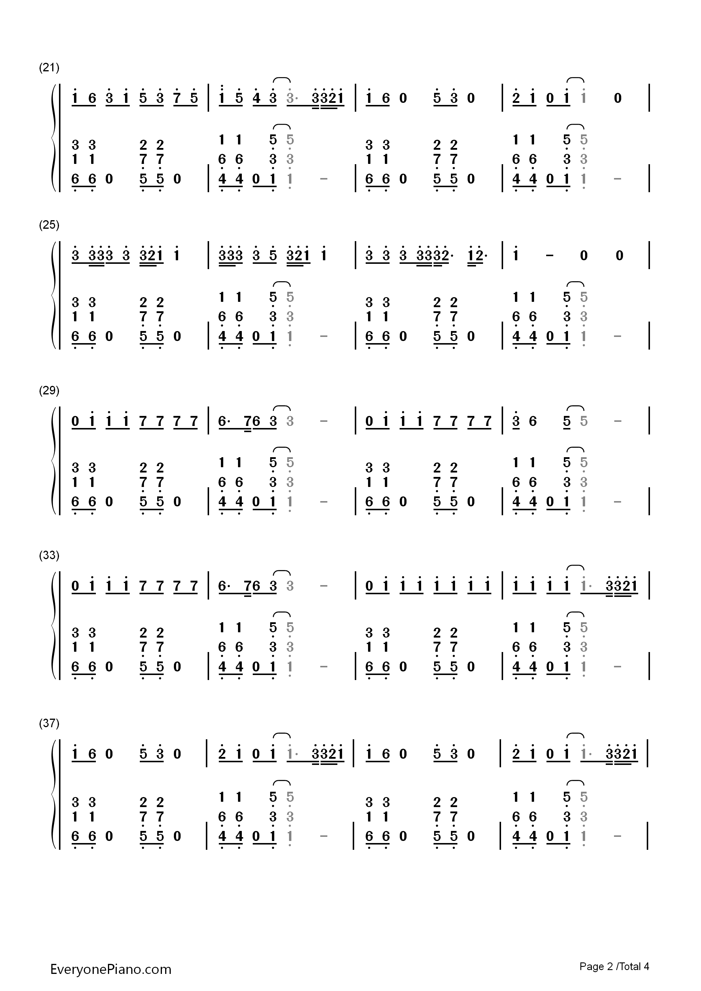 Rock_Me钢琴简谱_One_Direction演唱