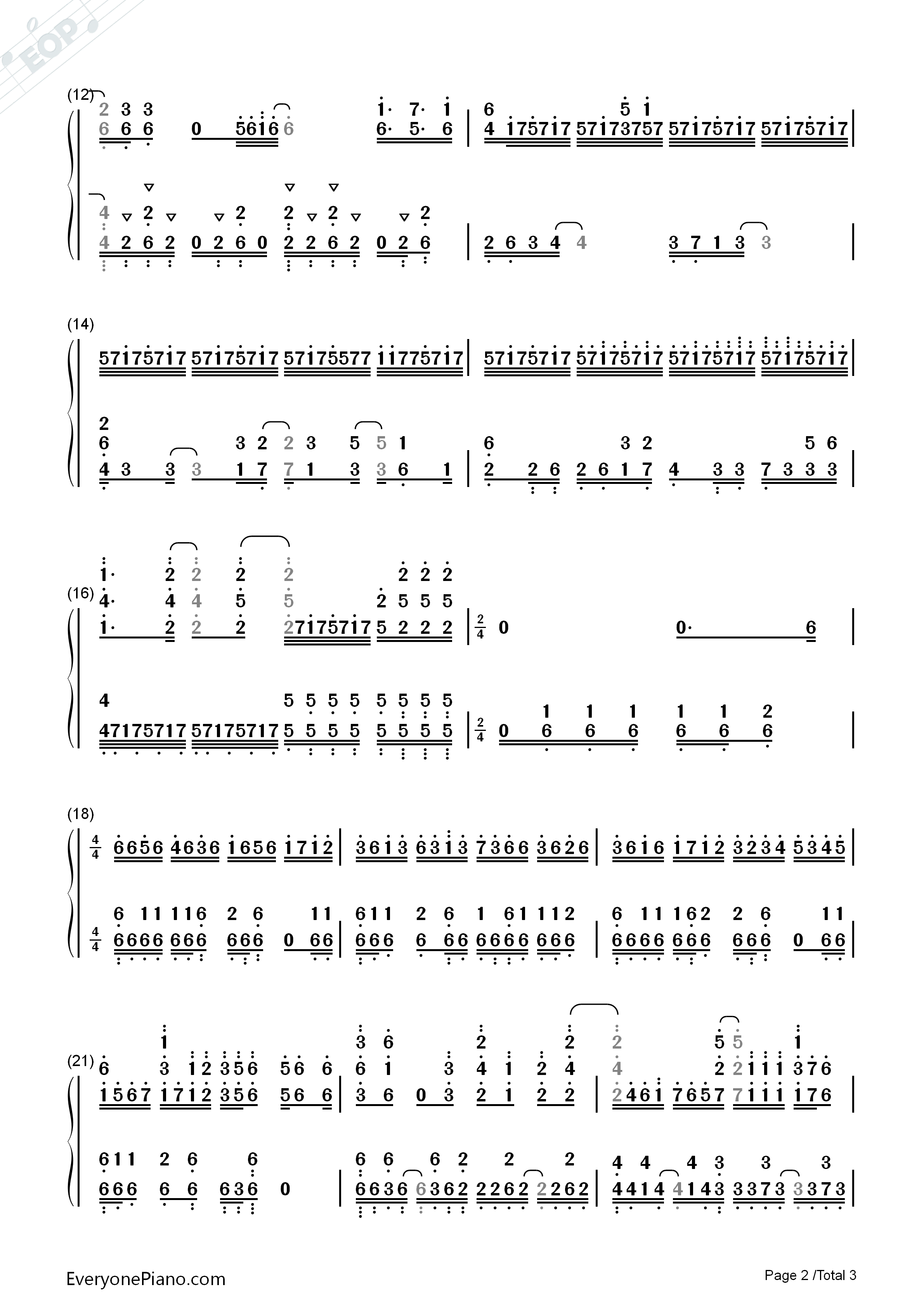 FLARE钢琴简谱_Void_Chords_LIO演唱