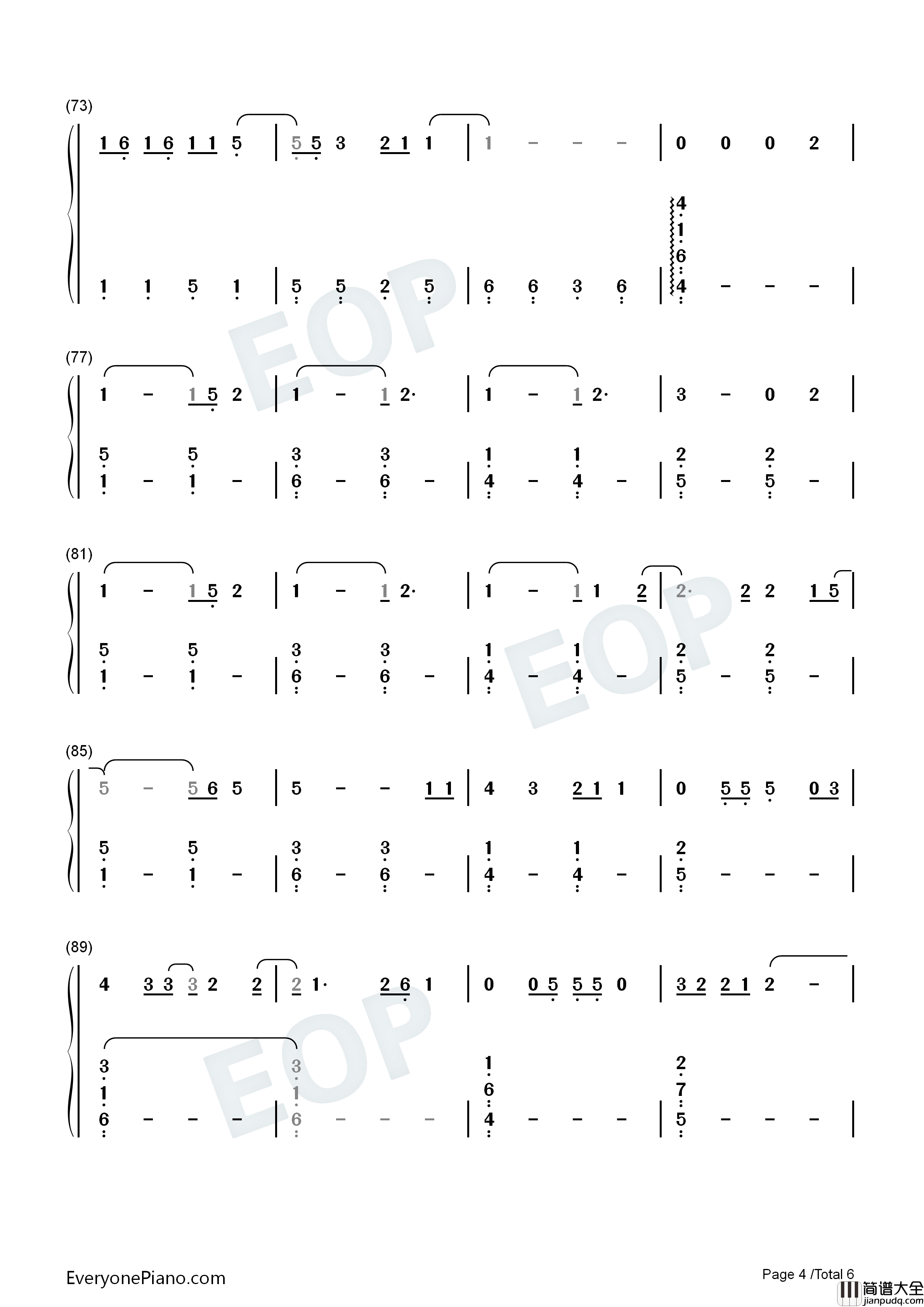 You_All_Over_Me钢琴简谱_Taylor_Swift_Maren_Morris演唱