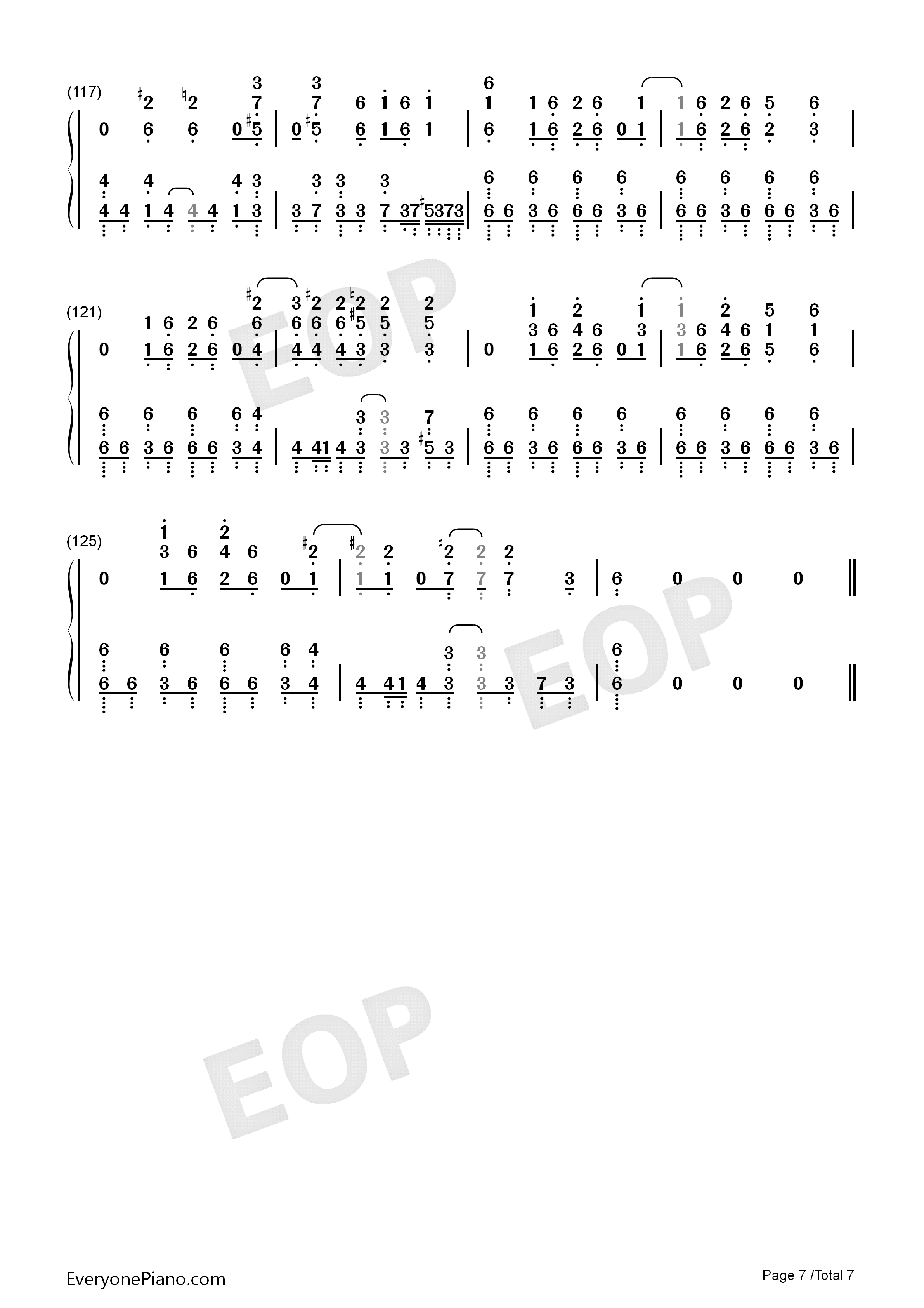 99.9钢琴简谱_MOB_CHOIR_sajou_no_hana演唱