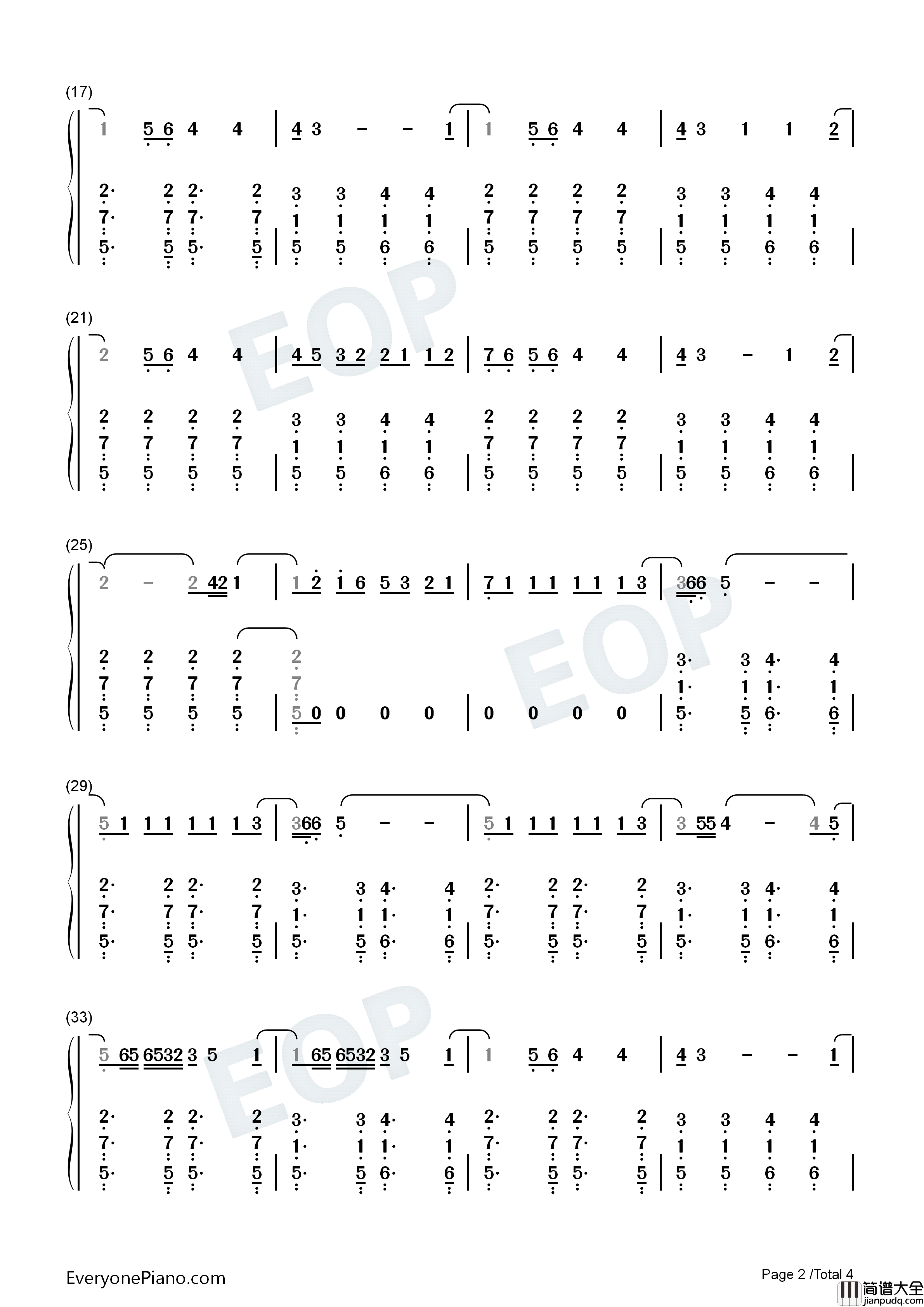 Five_More_Minutes钢琴简谱_Jonas_Brothers演唱