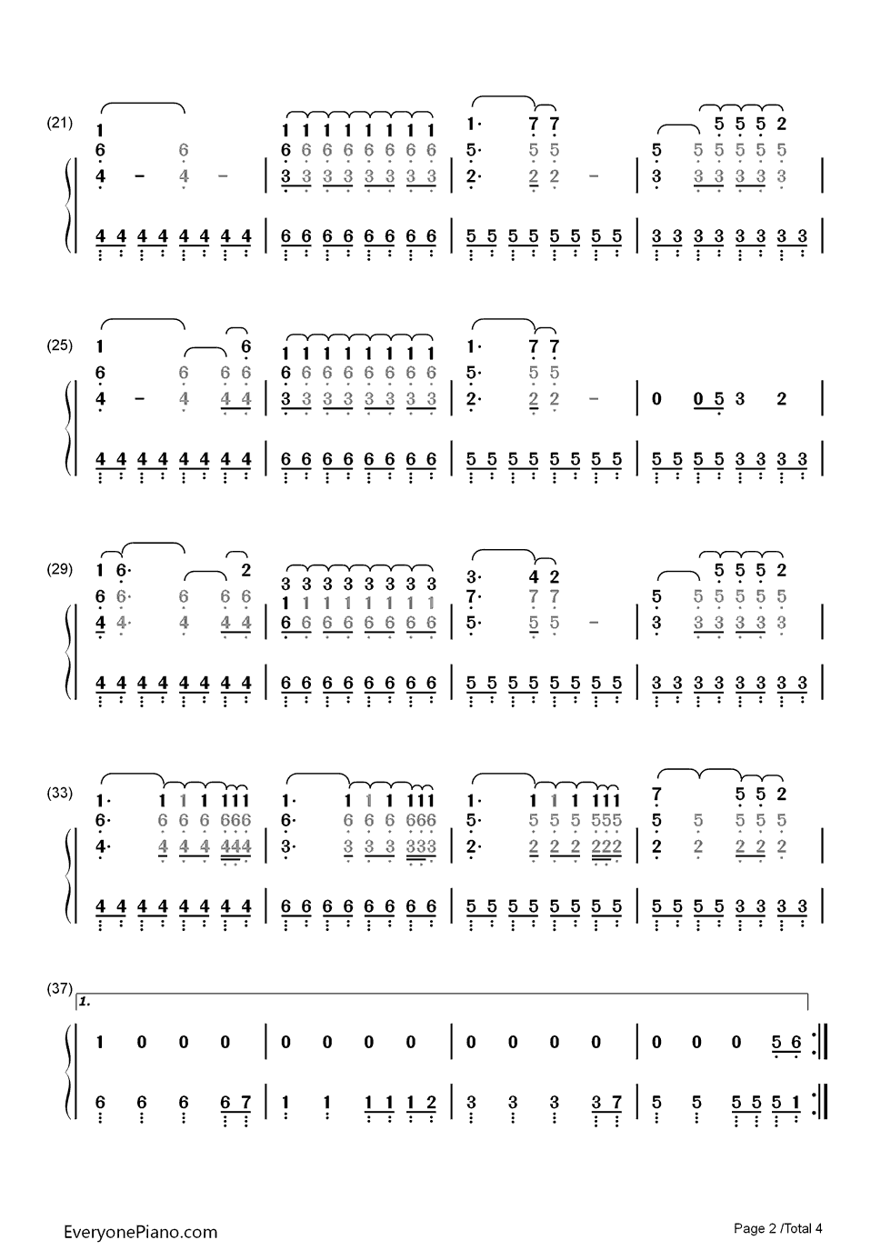 If_I_Had_You钢琴简谱_Adam_Lambert演唱