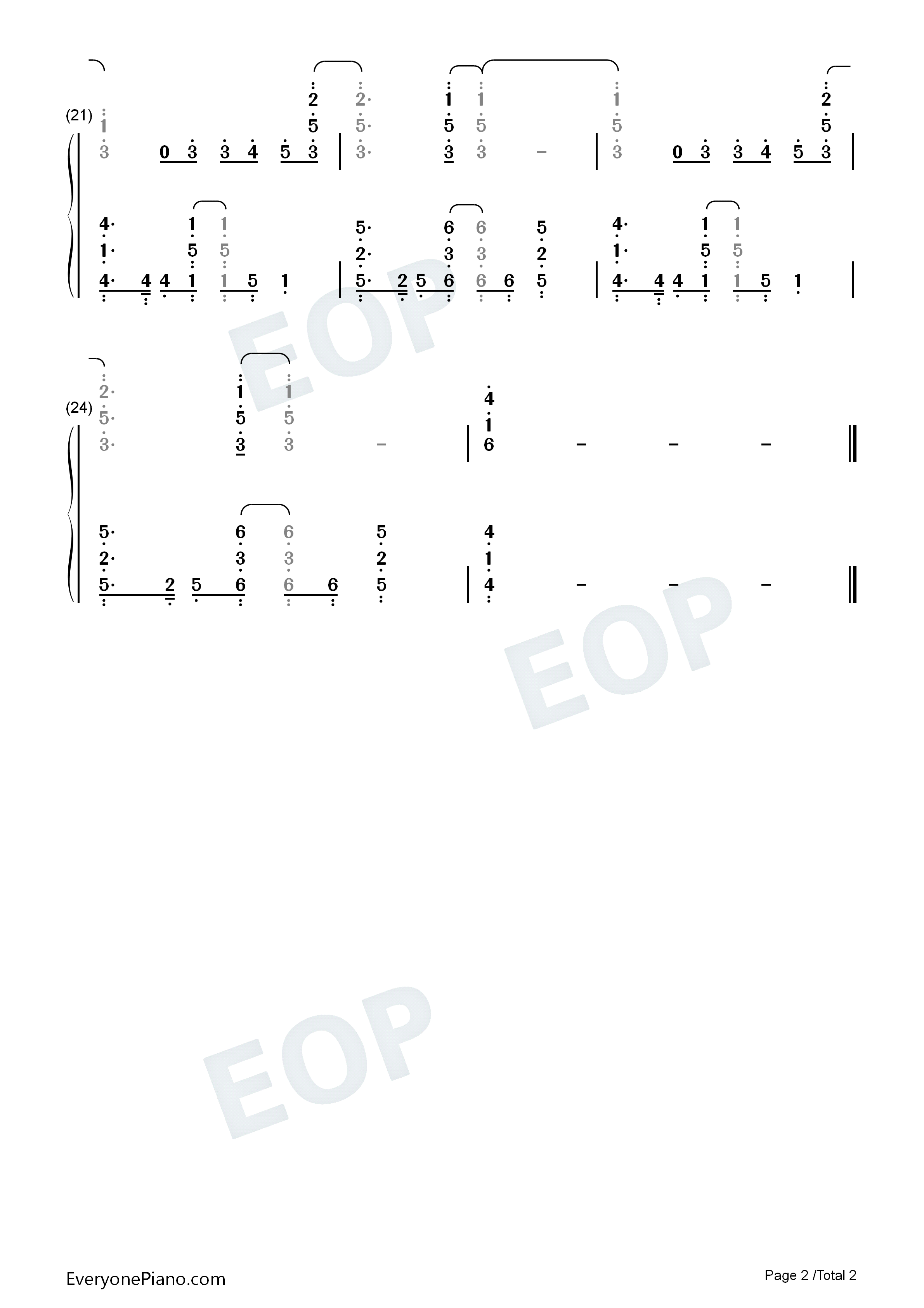 Breakeven钢琴简谱_The_Script演唱