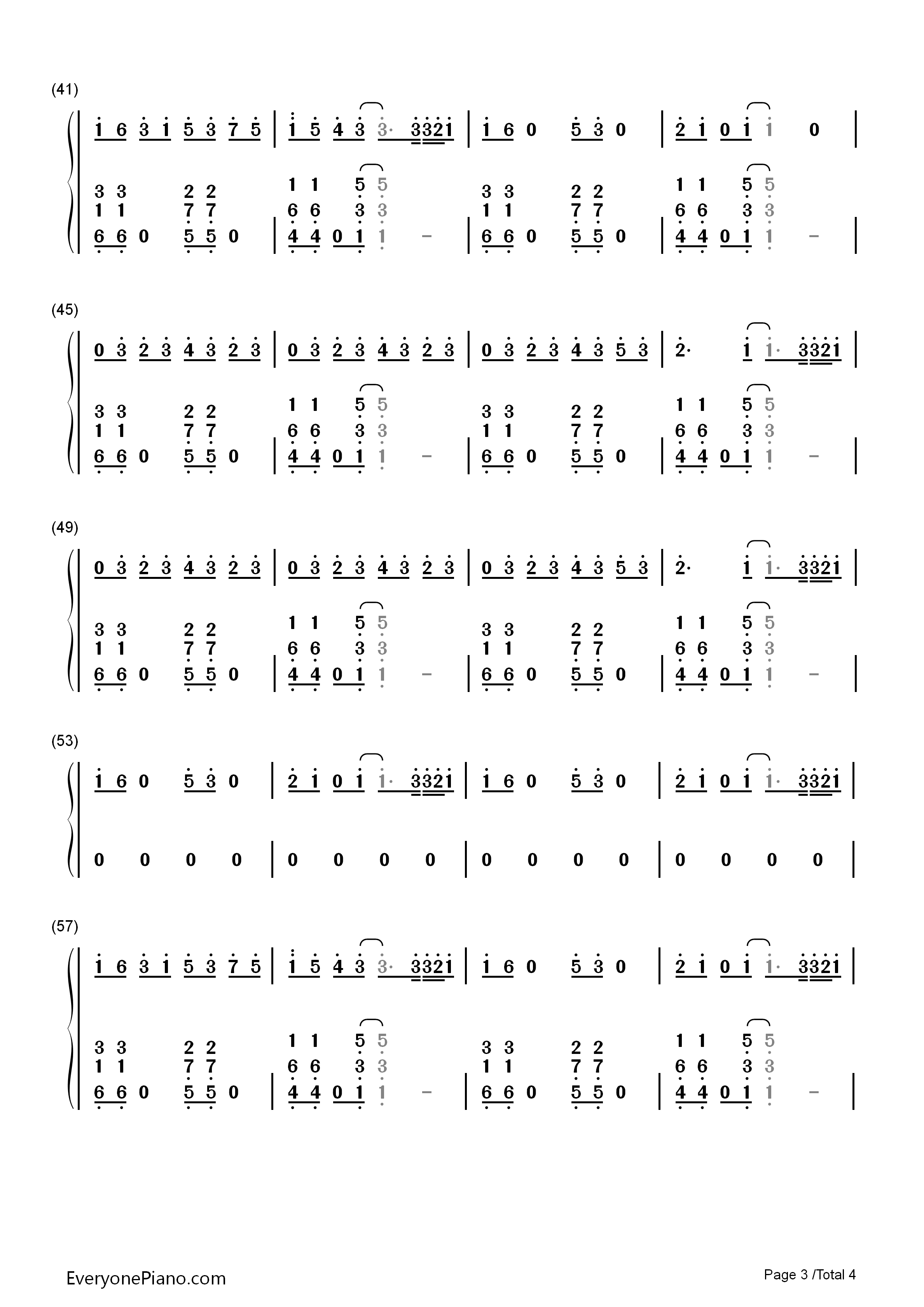 Rock_Me钢琴简谱_One_Direction演唱