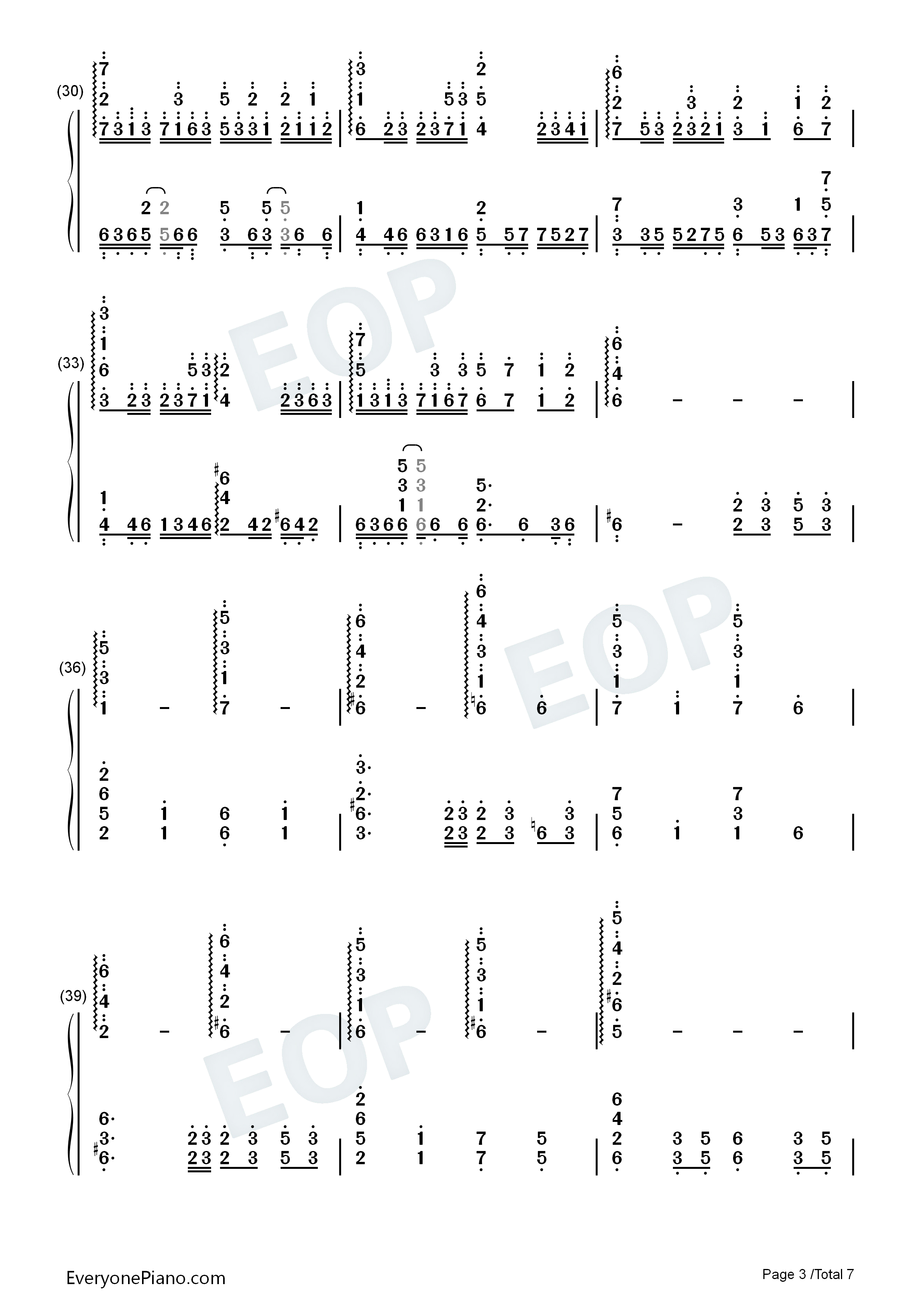 Letter钢琴简谱_iris演唱