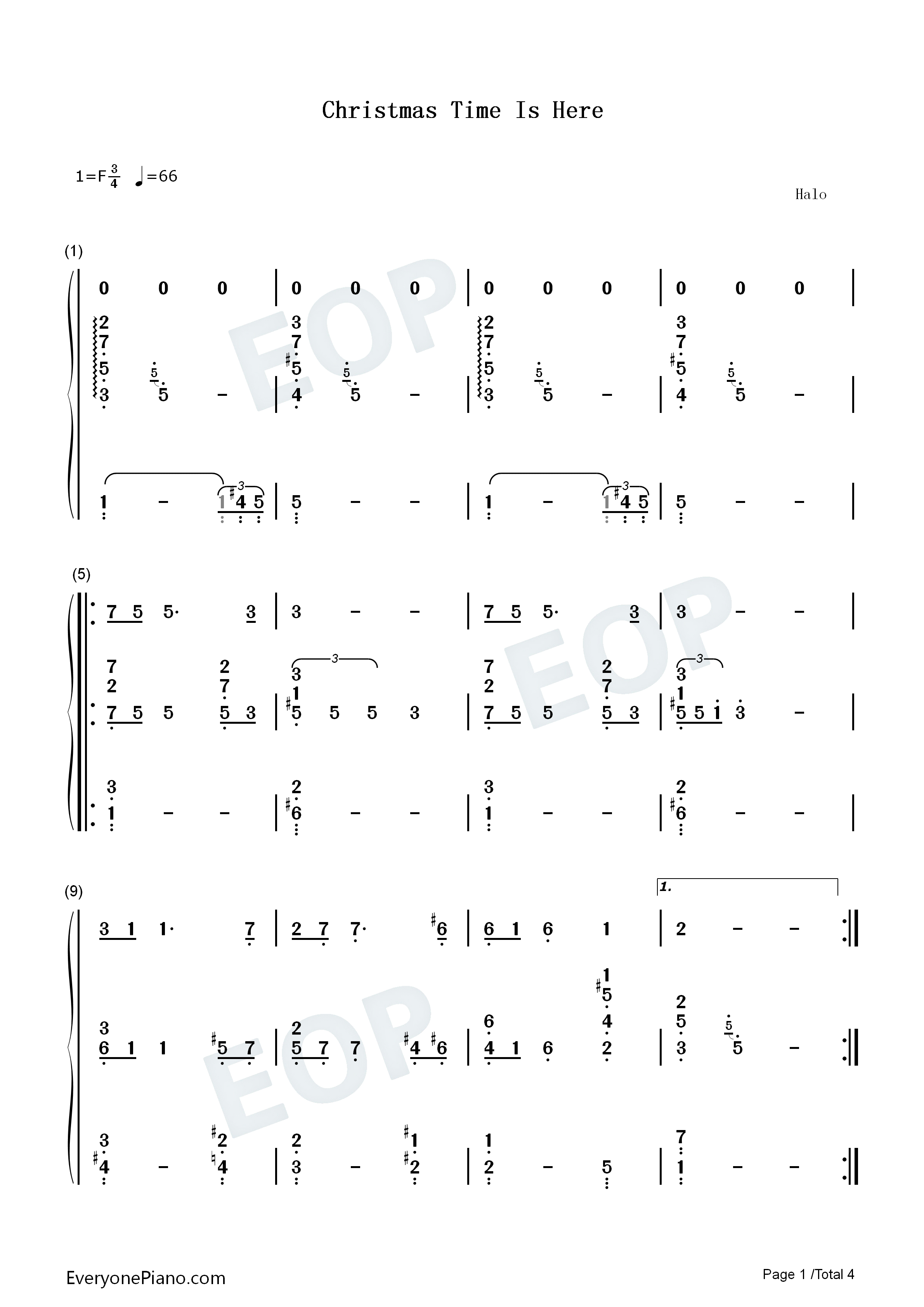 Christmas_Time_Is_Here钢琴简谱_Vince_Guaraldi演唱