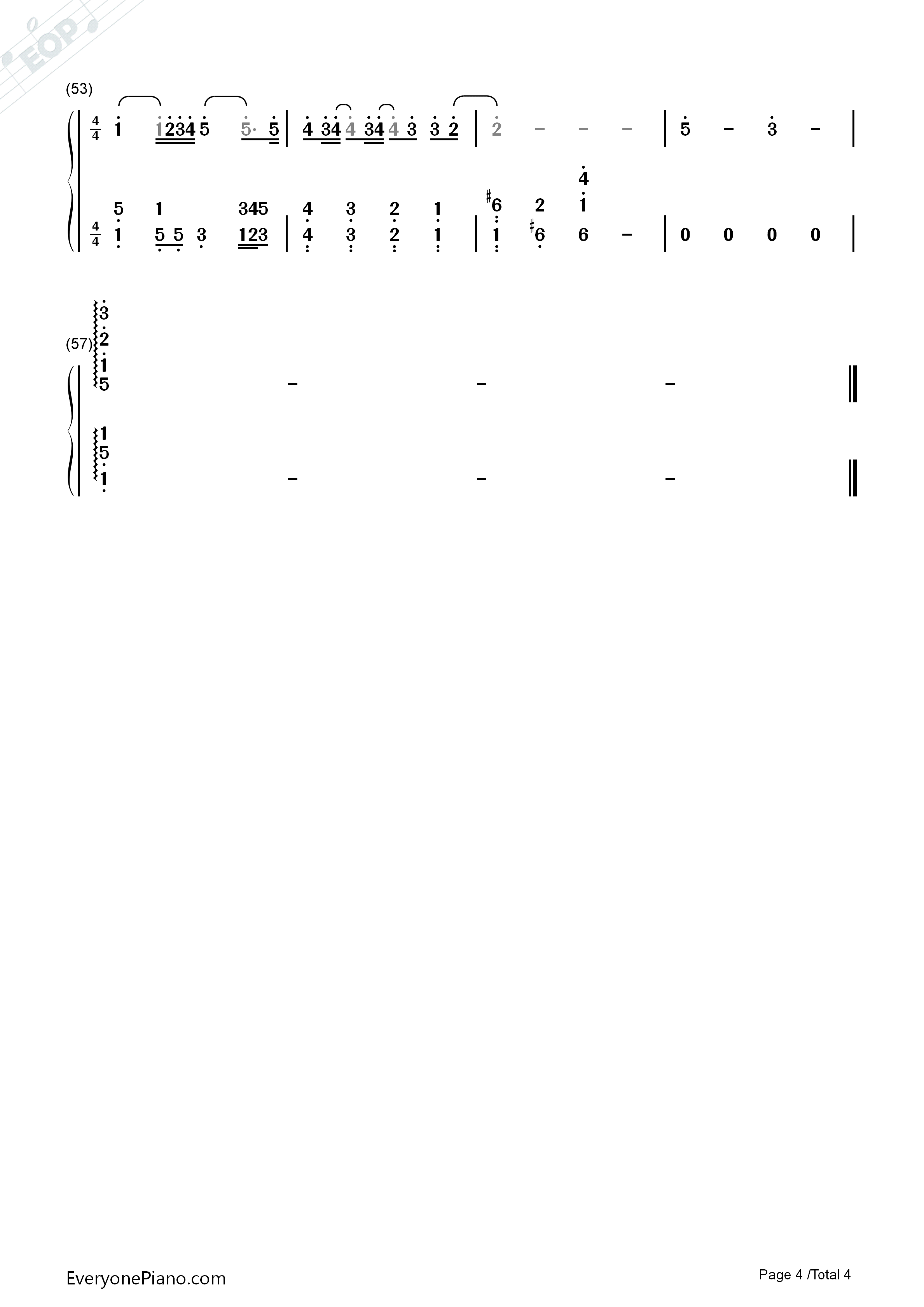 There_You'll_Be钢琴简谱_Faith_Hill__费丝希尔演唱