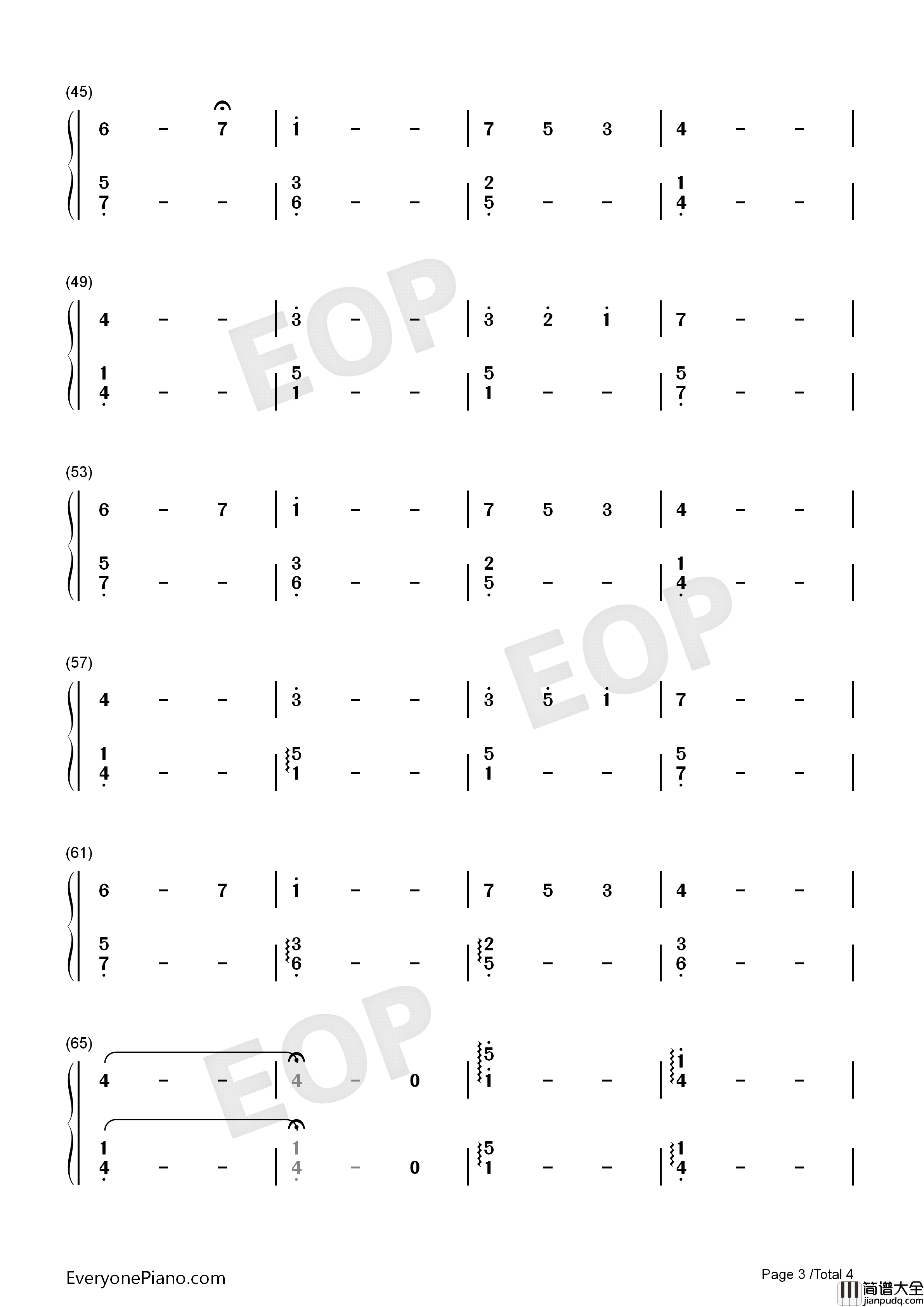 All_the_People_You'll_Never_Know钢琴简谱_Circadian_Eyes演唱