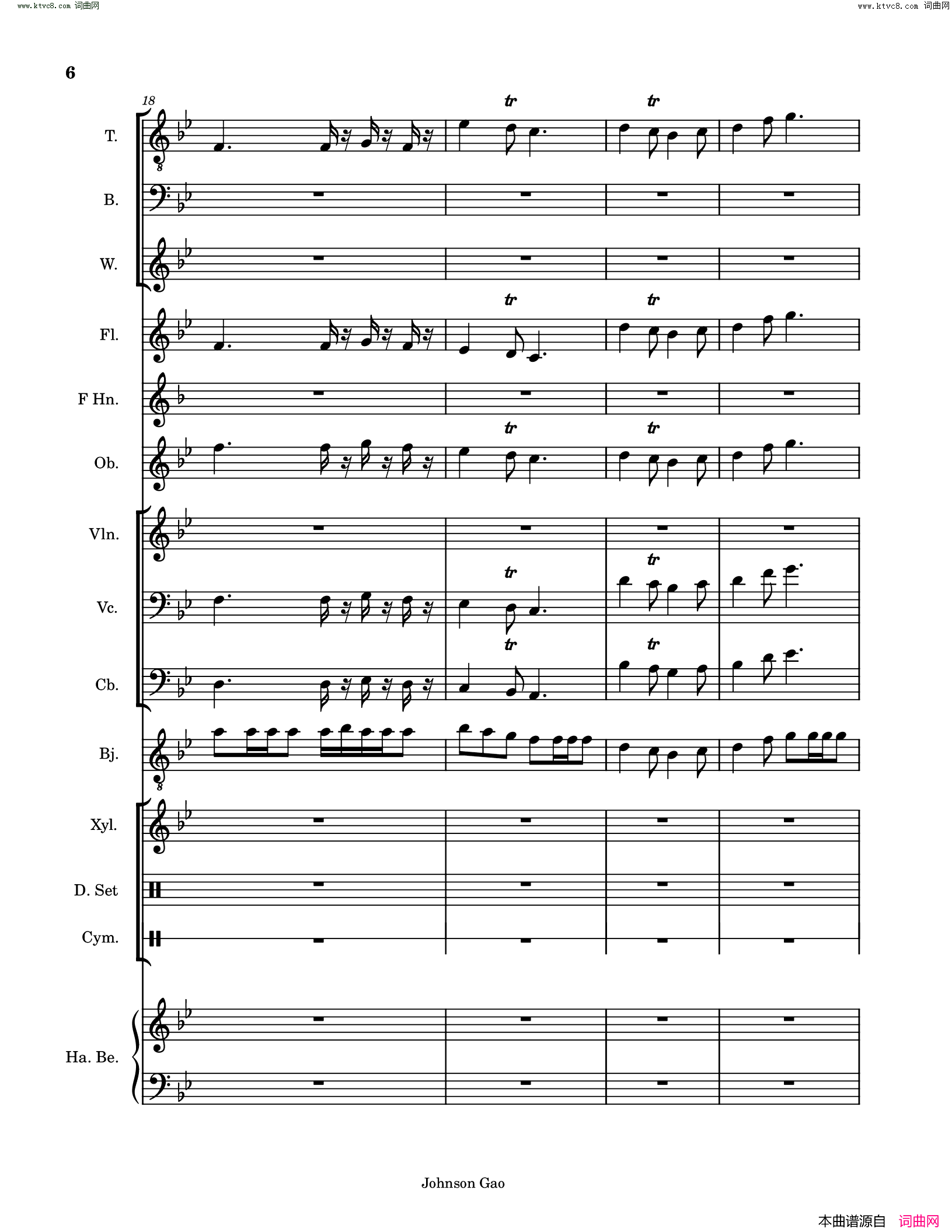 桃花源记序曲Prelude_of_the_Peachland_Eutopia简谱