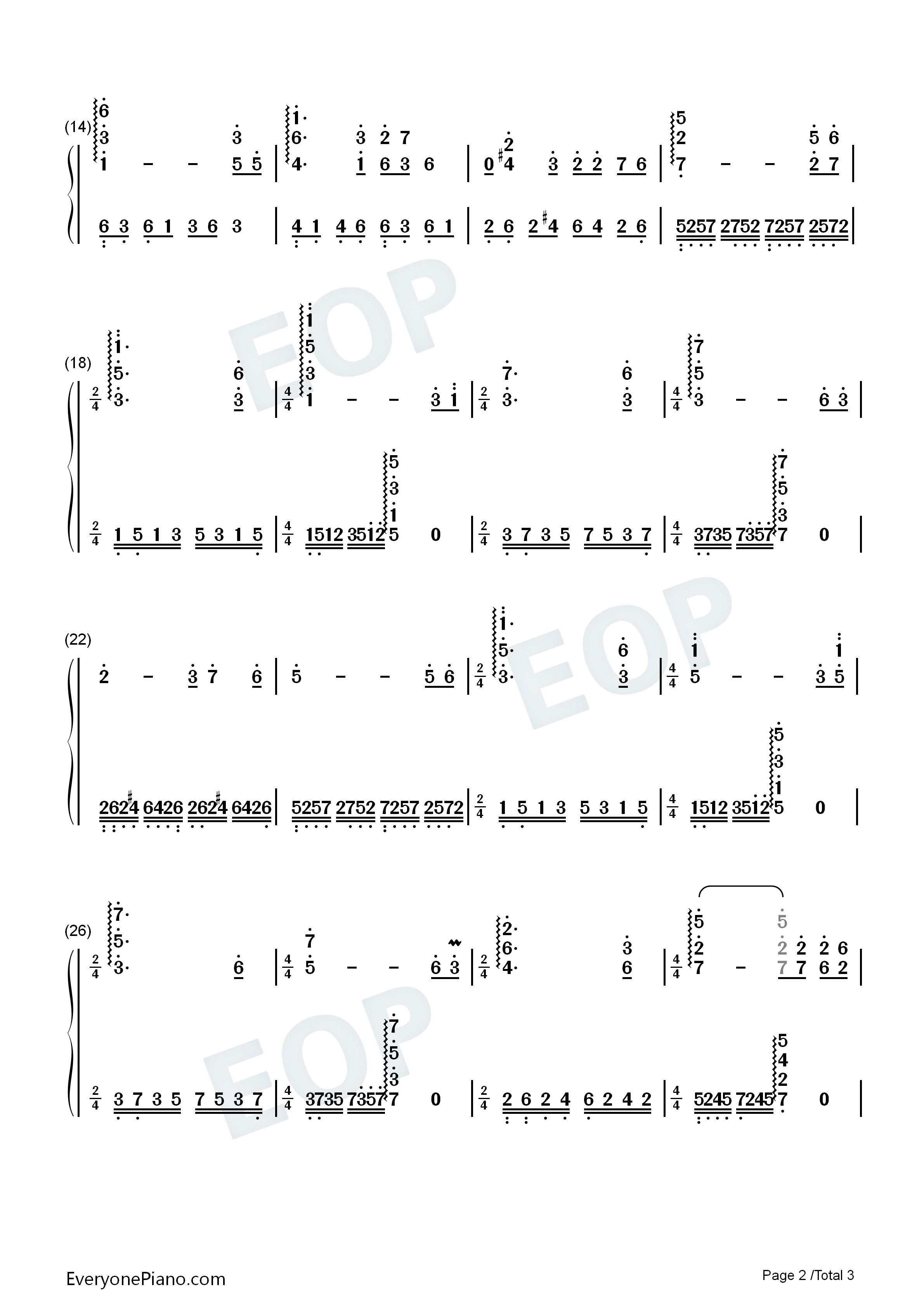 _牧羊曲_钢琴简谱_郑绪岚演唱