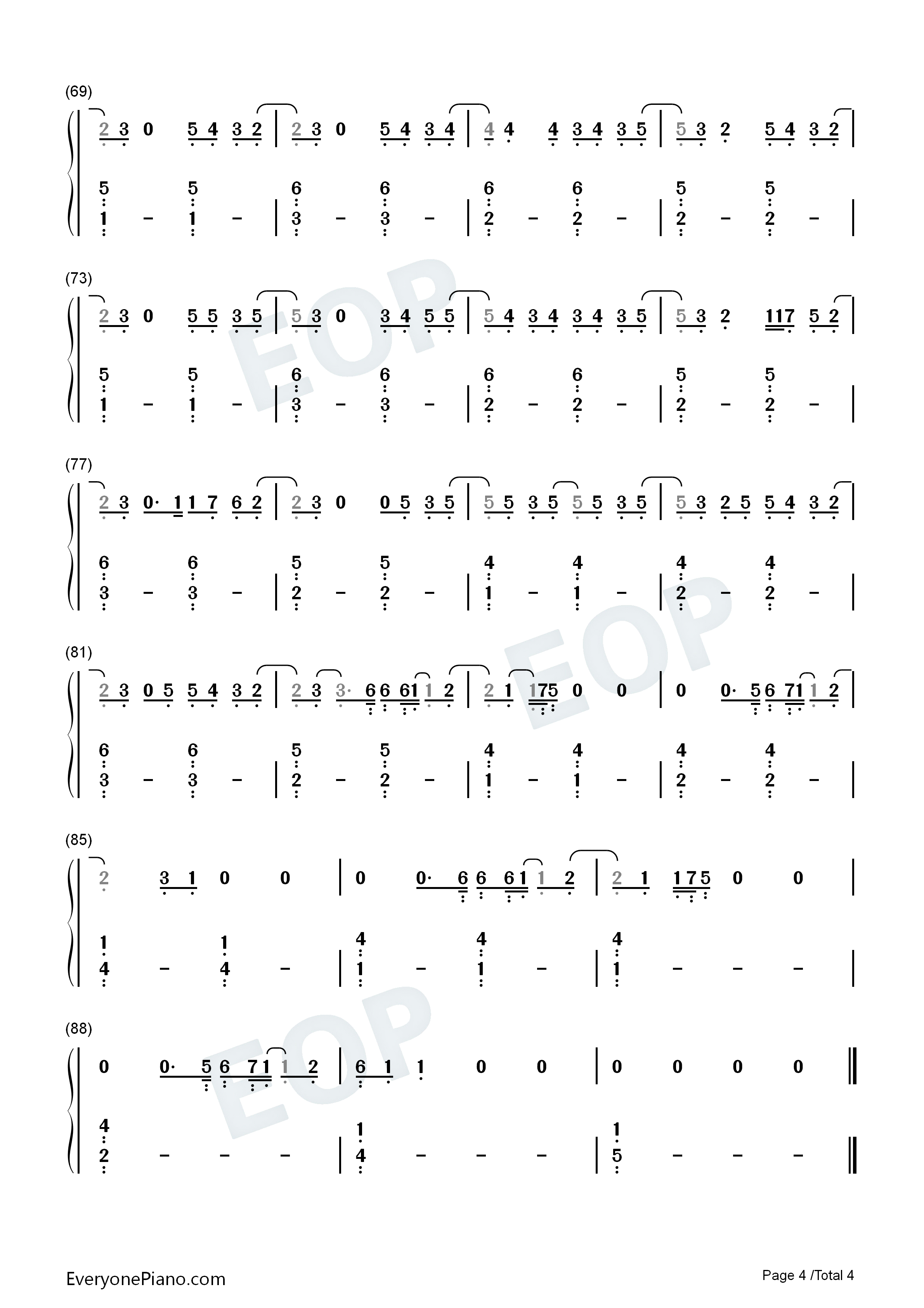 Somebodys_Problem钢琴简谱_Morgan_Wallen演唱