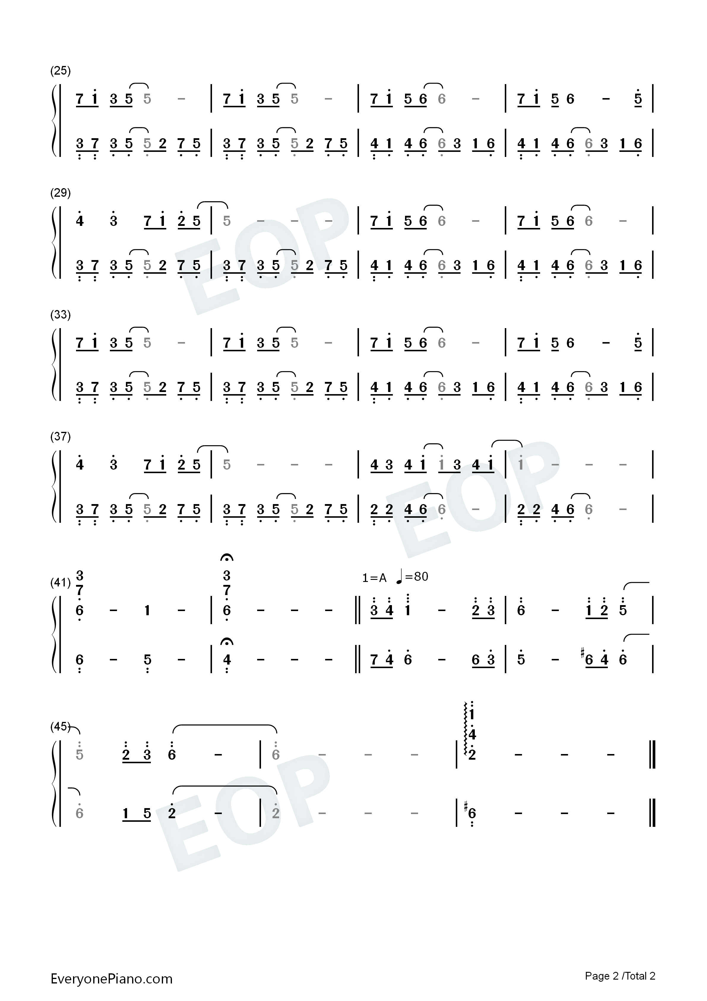 Crystal_Garden钢琴简谱_Million_Bamboo演唱