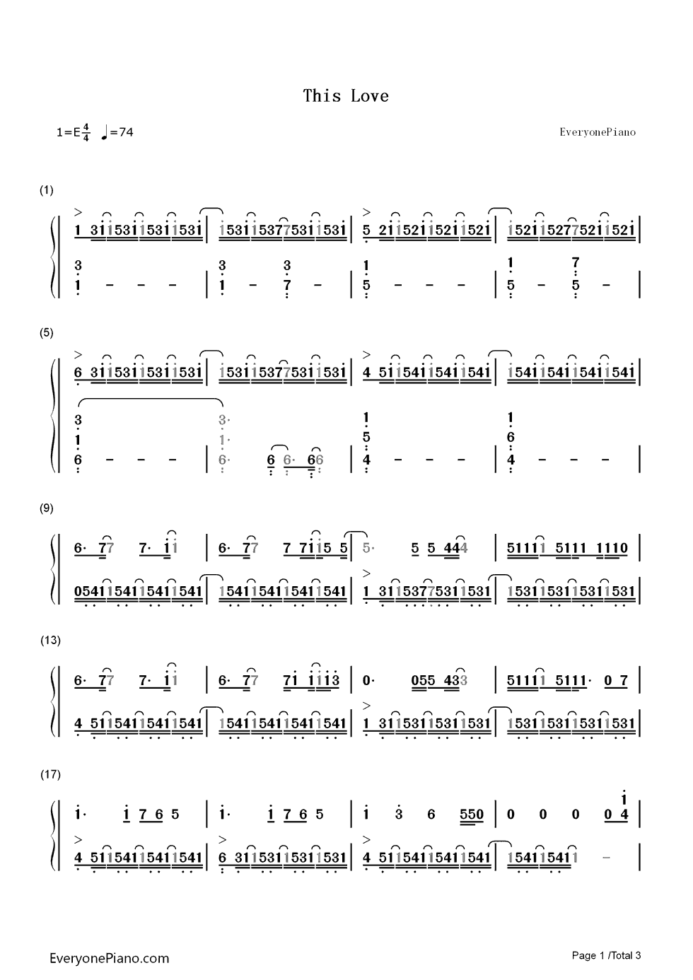 This_Love钢琴简谱_Taylor_Swift演唱