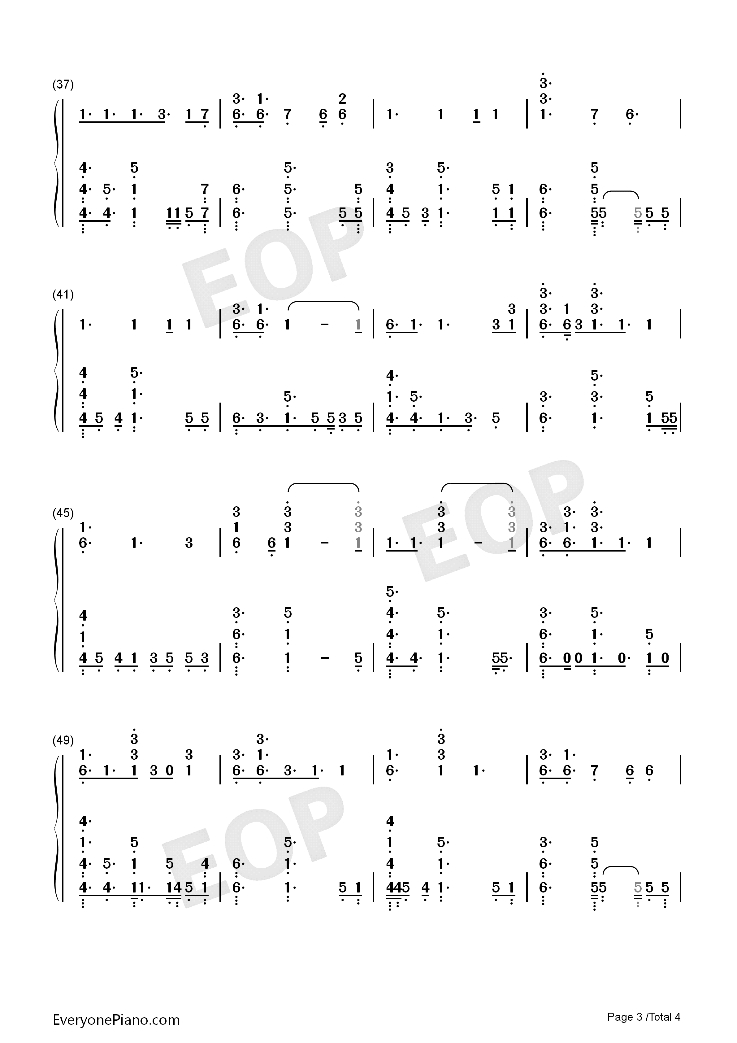 No_Place钢琴简谱_Backstreet_Boys演唱