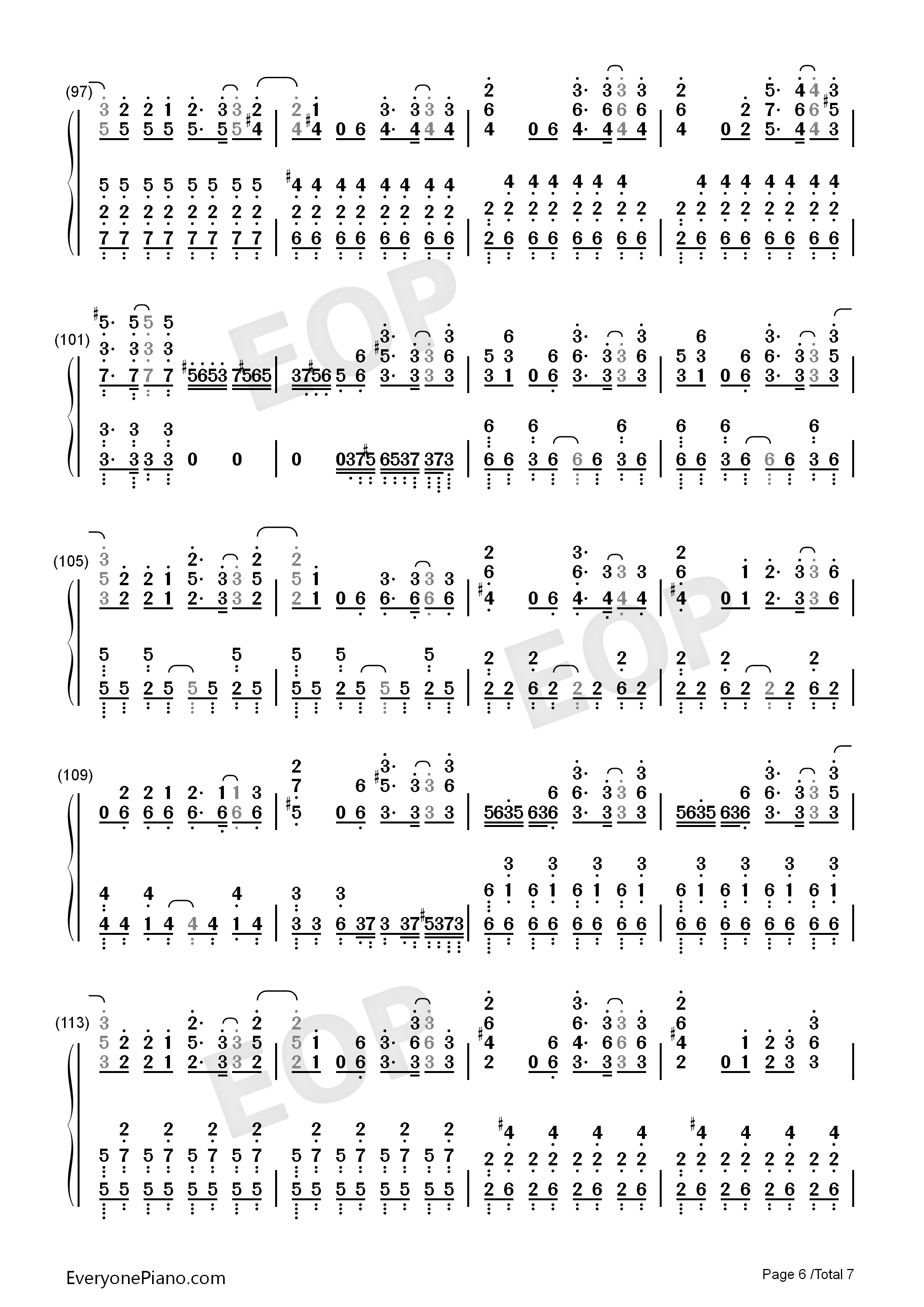 99.9钢琴简谱_MOB_CHOIR_sajou_no_hana演唱