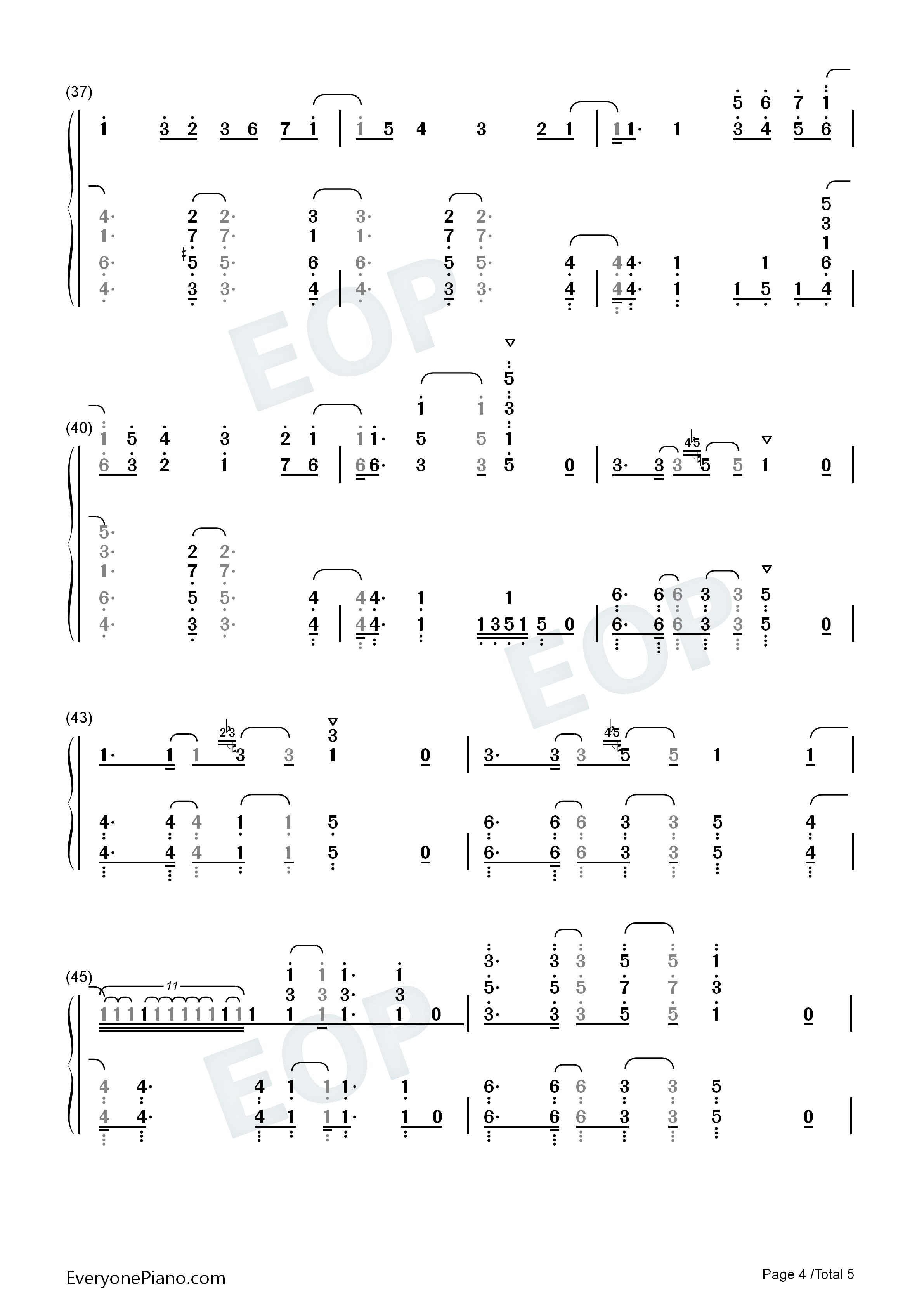 Force钢琴简谱_TXT演唱