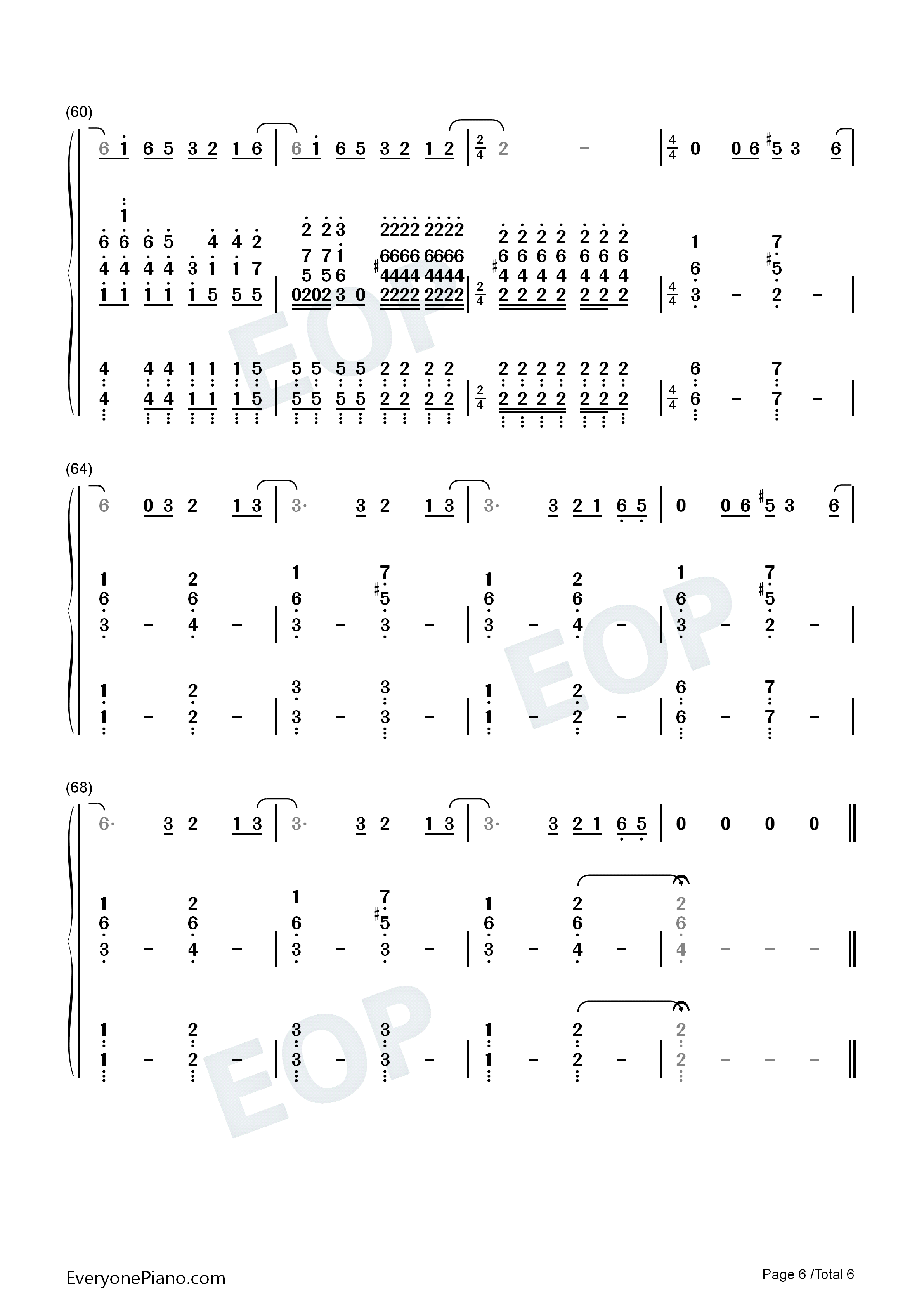 Can't_Pretend钢琴简谱_Tom_Odell演唱