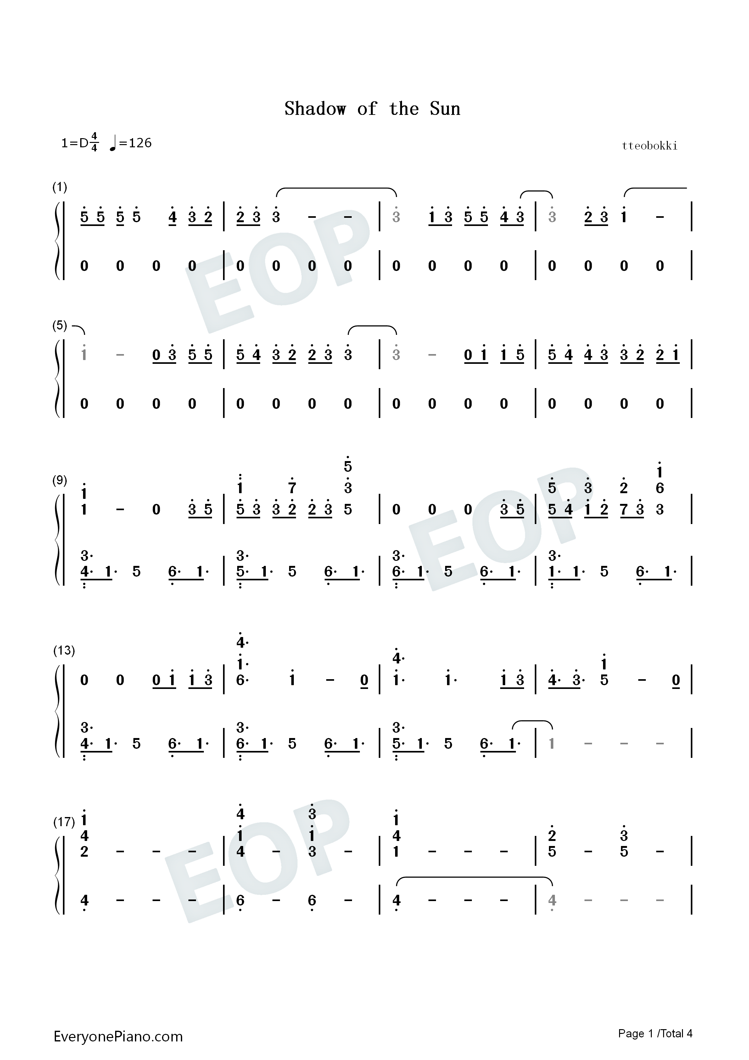Shadow_of_the_Sun钢琴简谱_Max_Elto演唱