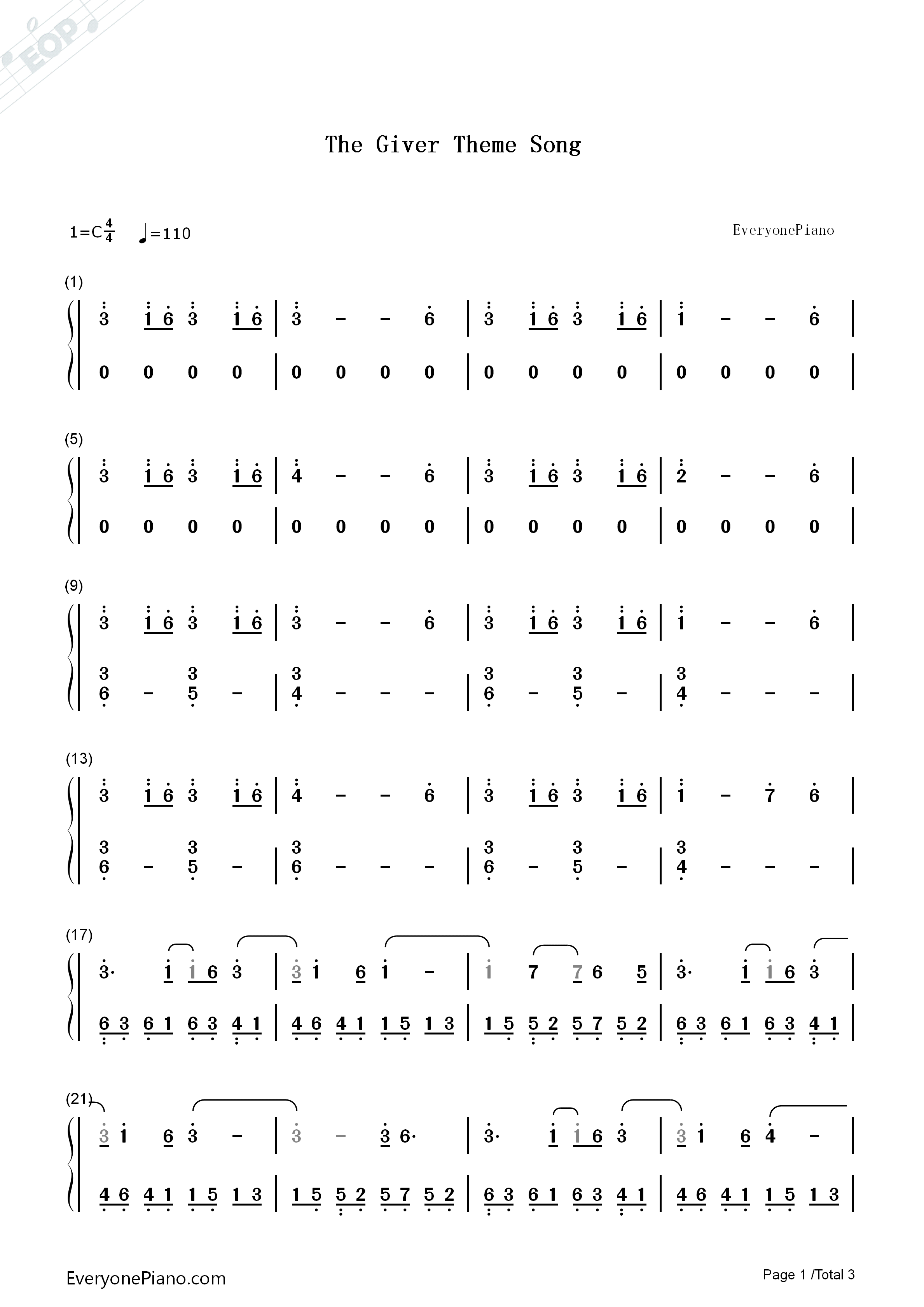 Rosemary's_Song钢琴简谱_Rosemary演唱