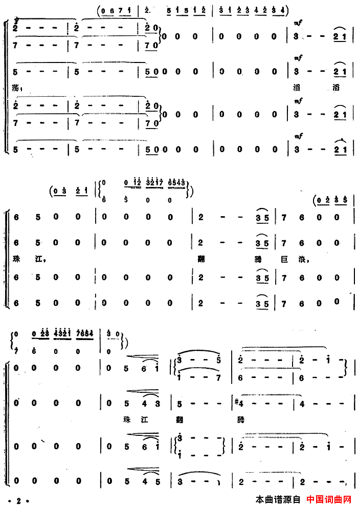 _毛泽东同志主办农民运动讲习所颂歌_组曲：一、红色的农讲所简谱