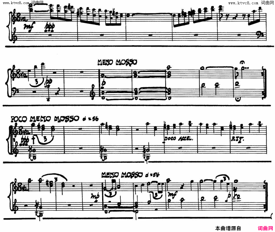 为加料钢琴而作的奏鸣曲与间奏曲16简谱