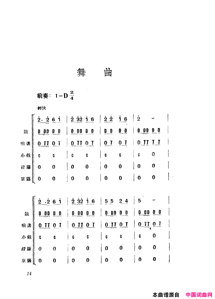 渔民乐舞蹈音乐简谱