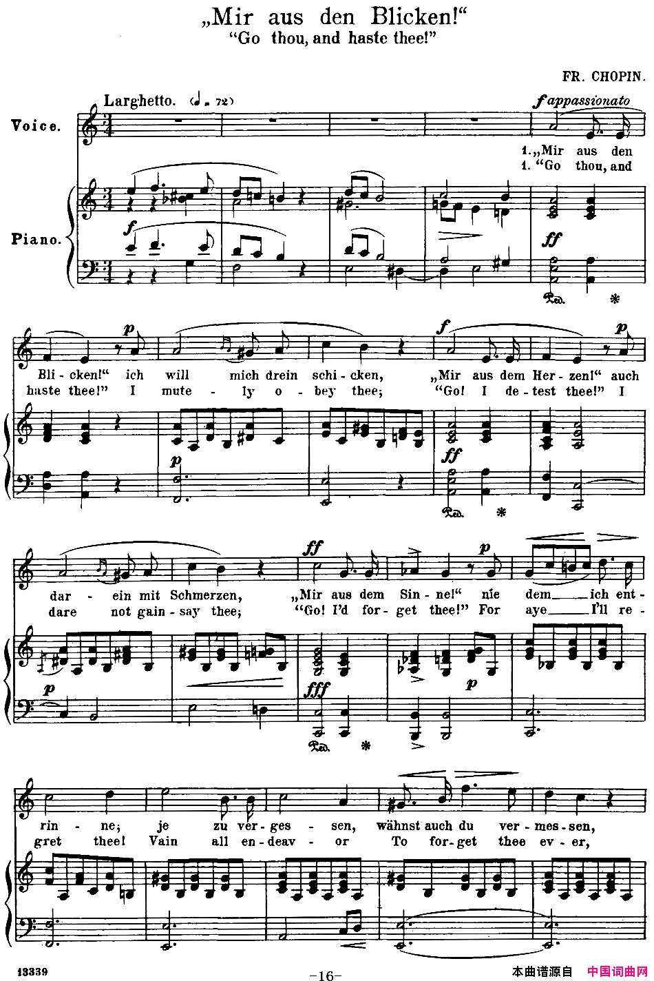 Chopin_17PolishSongsOp.74，No.6MirausdenBlicken！Gothou，andhastethee！钢琴伴奏谱Chopin_17_Polish_Songs_Op.74