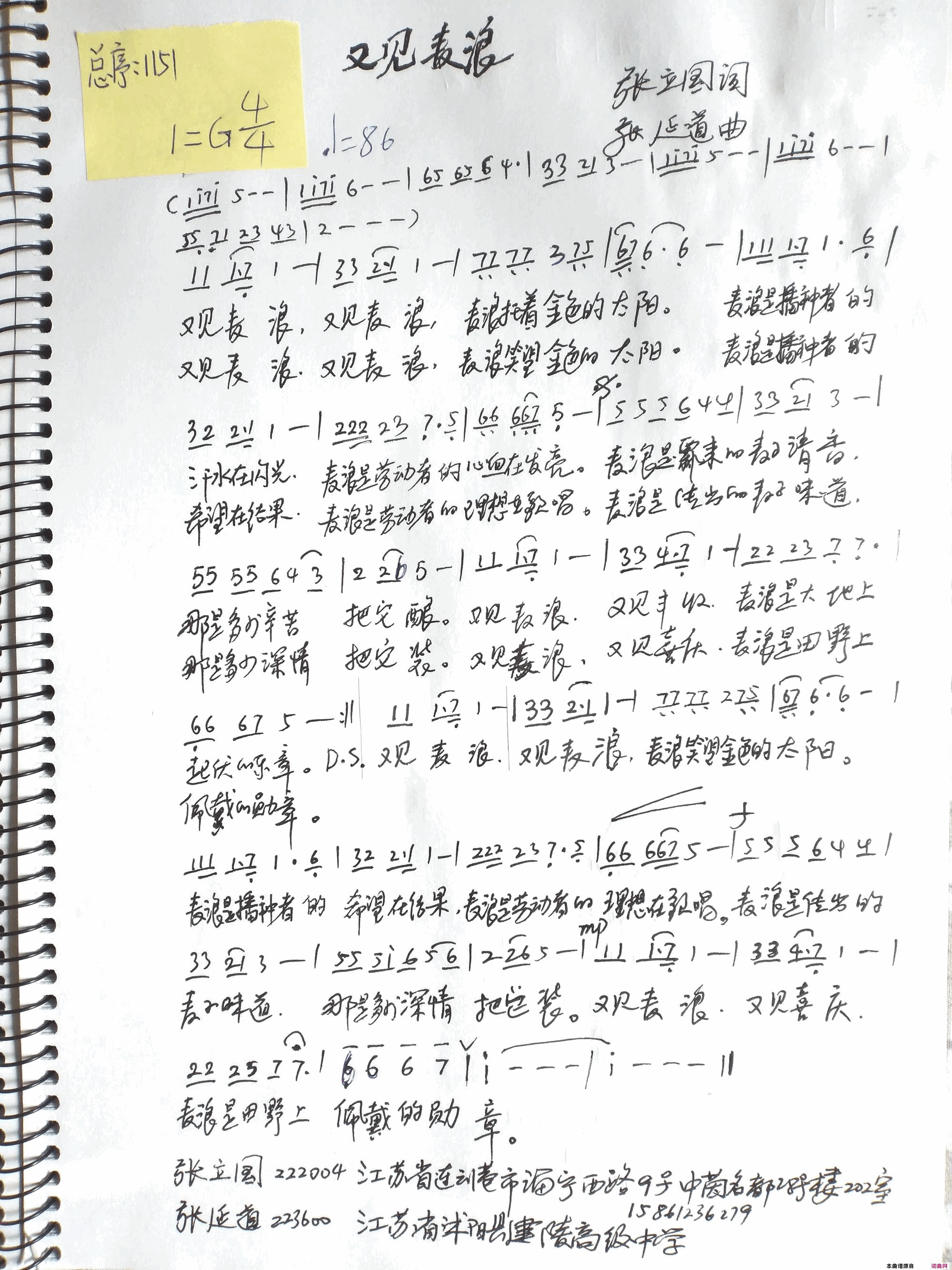 又见麦浪简谱