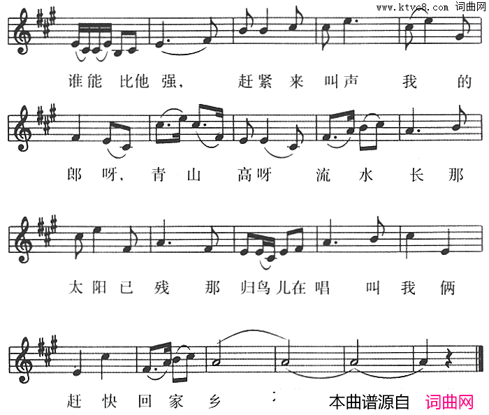 采槟榔五线谱简谱