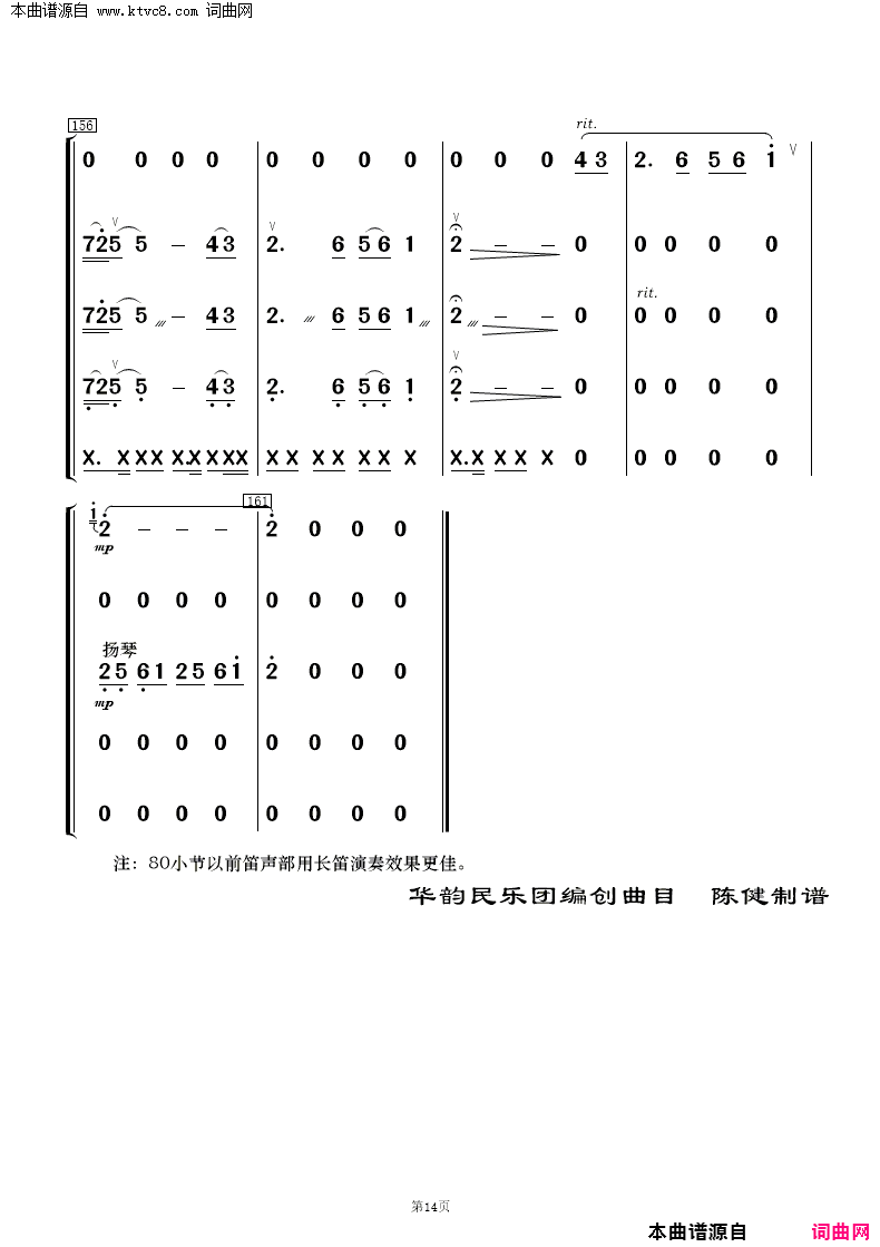 红高梁叙事曲民乐合奏简谱