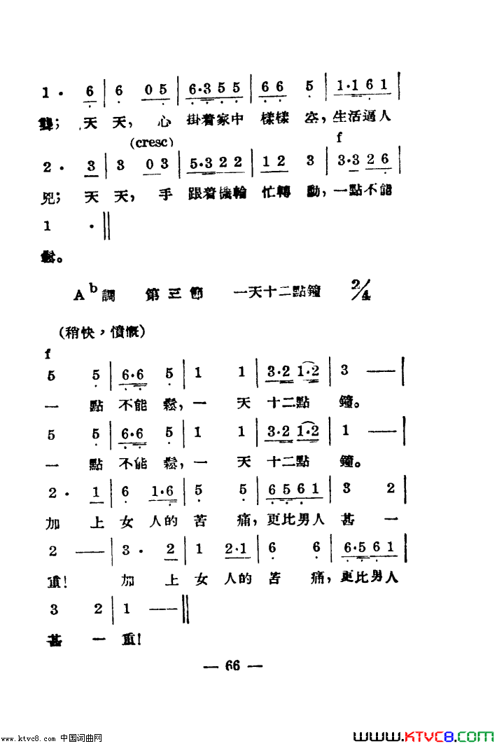 新女性组歌简谱_陈燕燕演唱_孙师毅/聂耳词曲