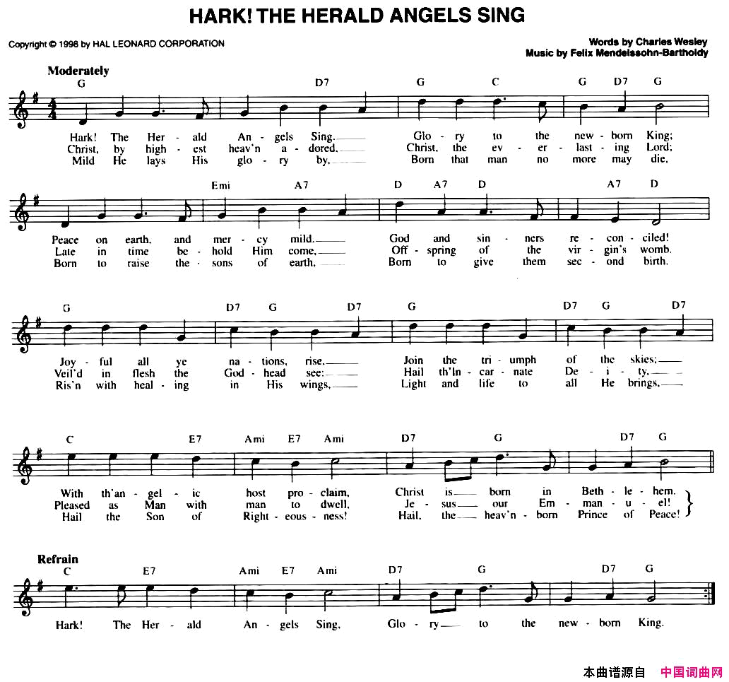 HARK!THEHERALDANGELSSING简谱