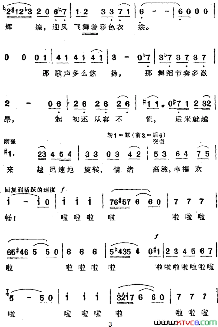 吉卜赛女郎之歌选自歌剧_卡门_第二幕第一场简谱
