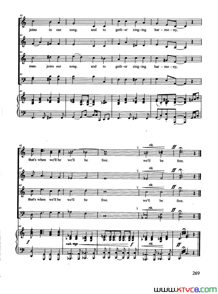 HymnToFreedom合唱正谱Hymn_To_Freedom合唱_正谱简谱