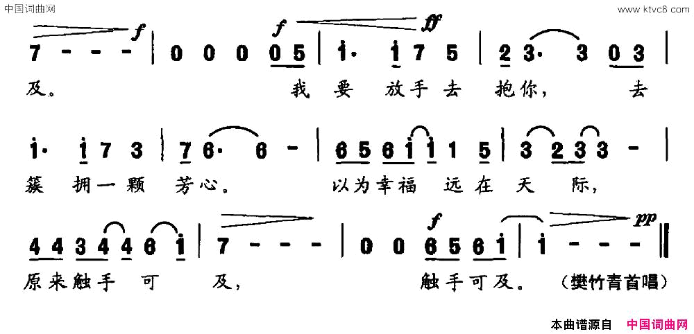 原来电视剧_钢的琴_片尾主题曲简谱_樊竹青演唱_白金明/李戈词曲