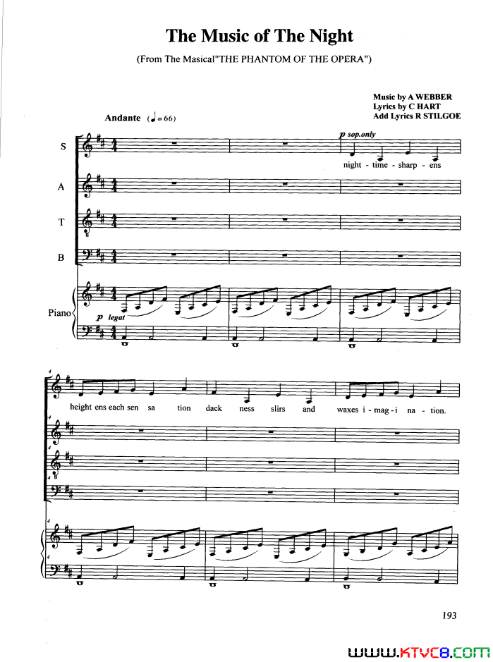 TheMusicofTheNight合唱正谱The_Music_of_The_Night合唱_正谱简谱
