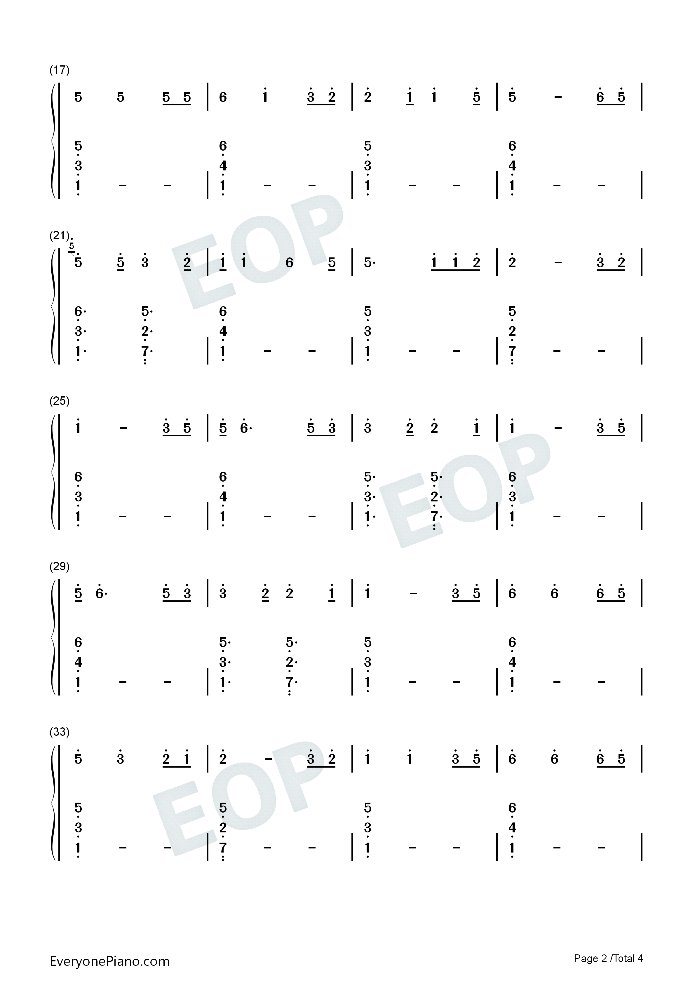 Touch_the_Sky钢琴简谱_Julie_Fowlis演唱